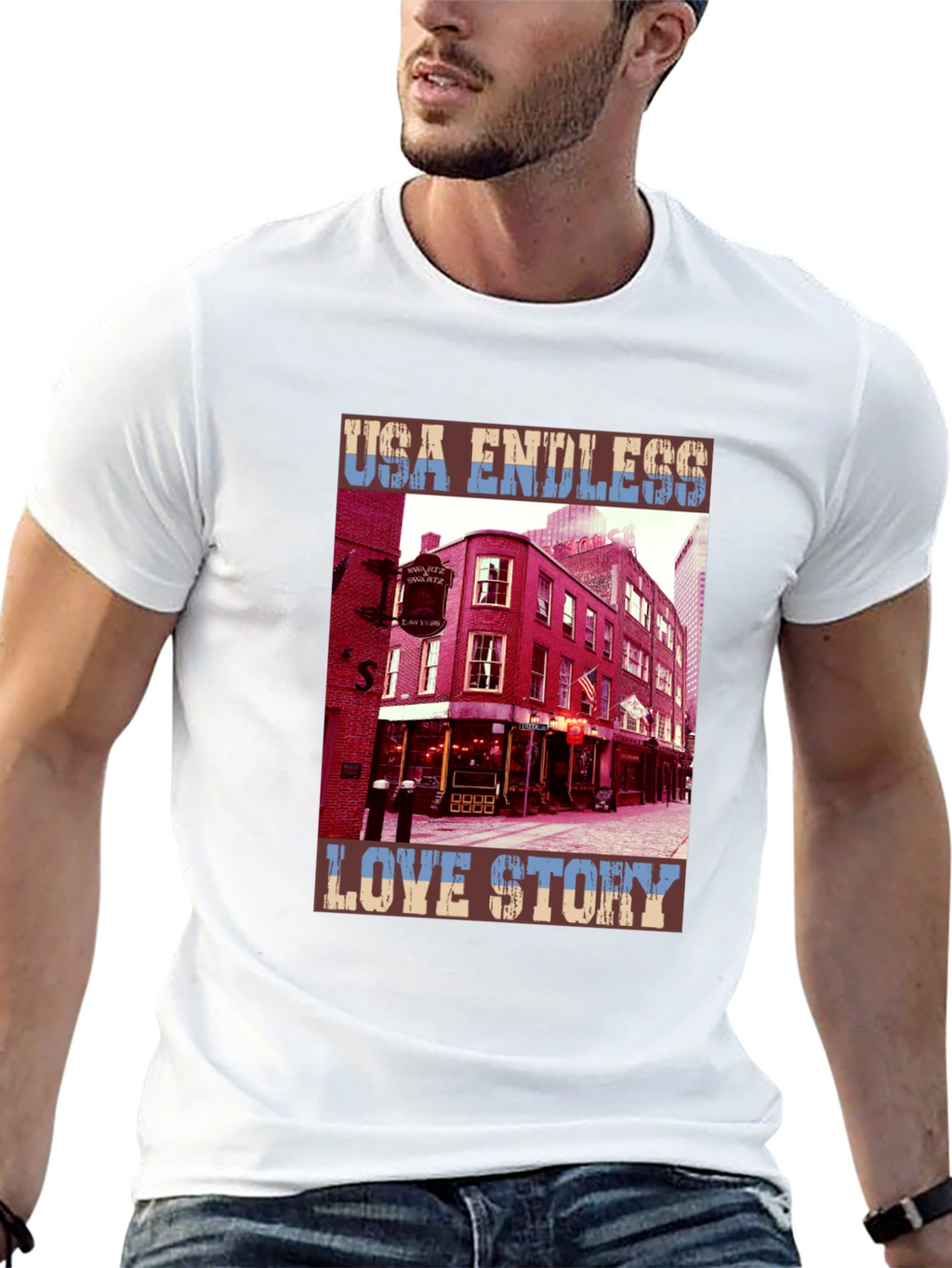 USA Endless Love Story Graphic Tee