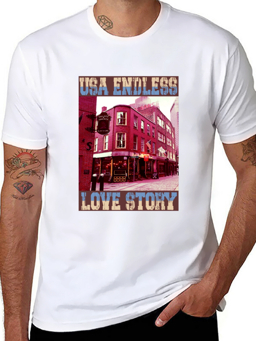 USA Endless Love Story Graphic Tee