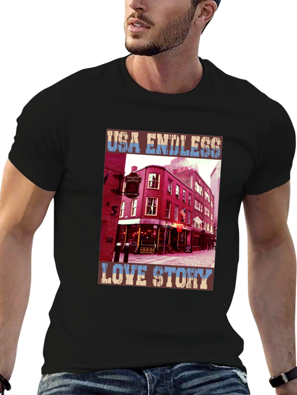 USA Endless Love Story Graphic Tee