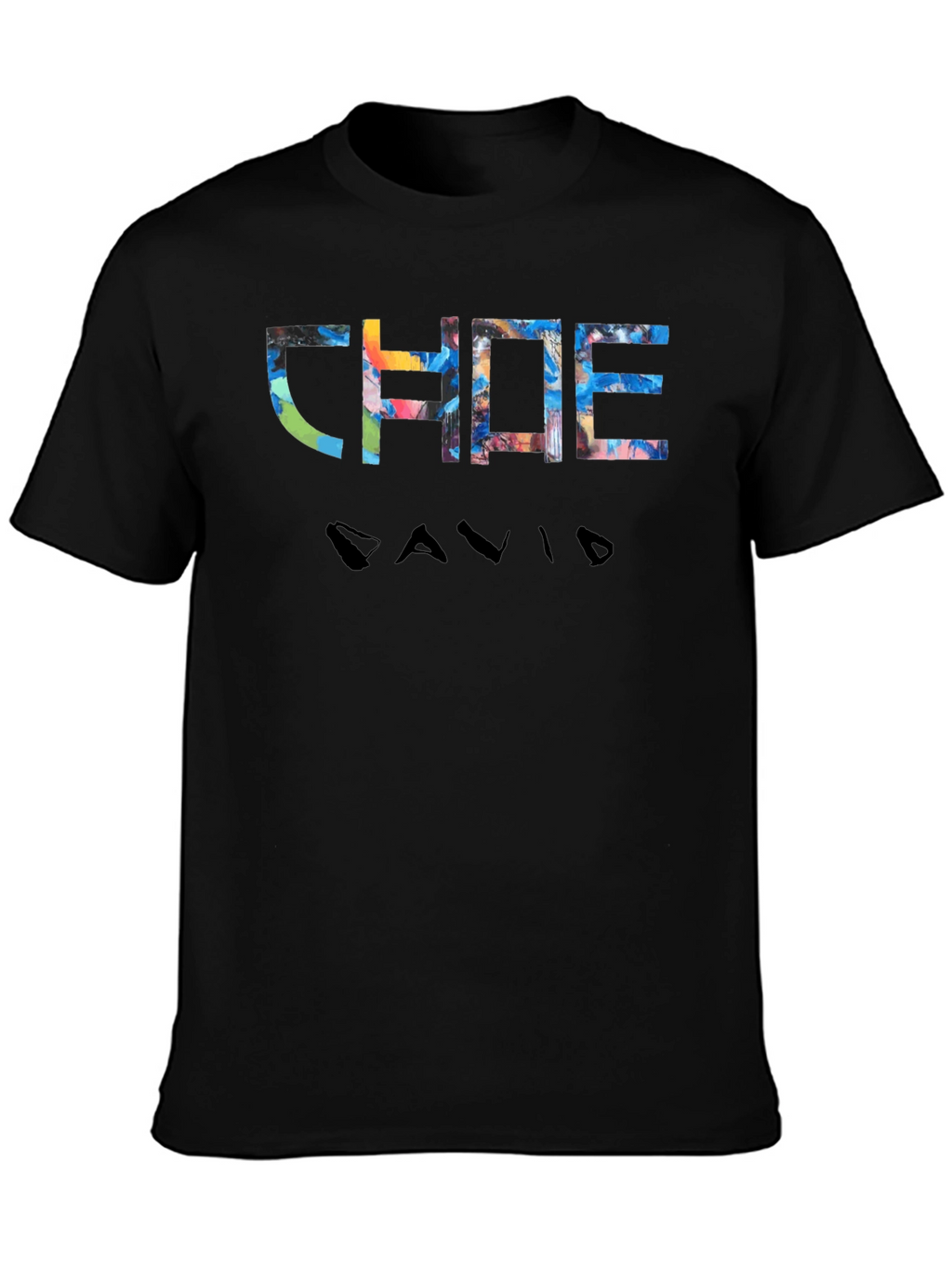 CHADE DAVID Graphic Print T-Shirt - Black
