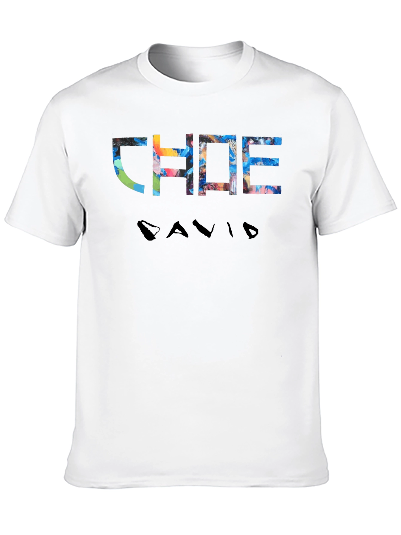 CHADE DAVID Graphic Print T-Shirt - Black
