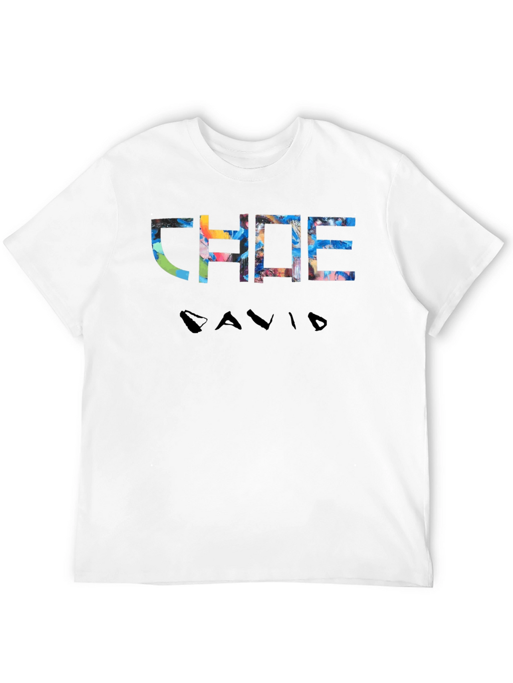 CHADE DAVID Graphic Print T-Shirt - Black