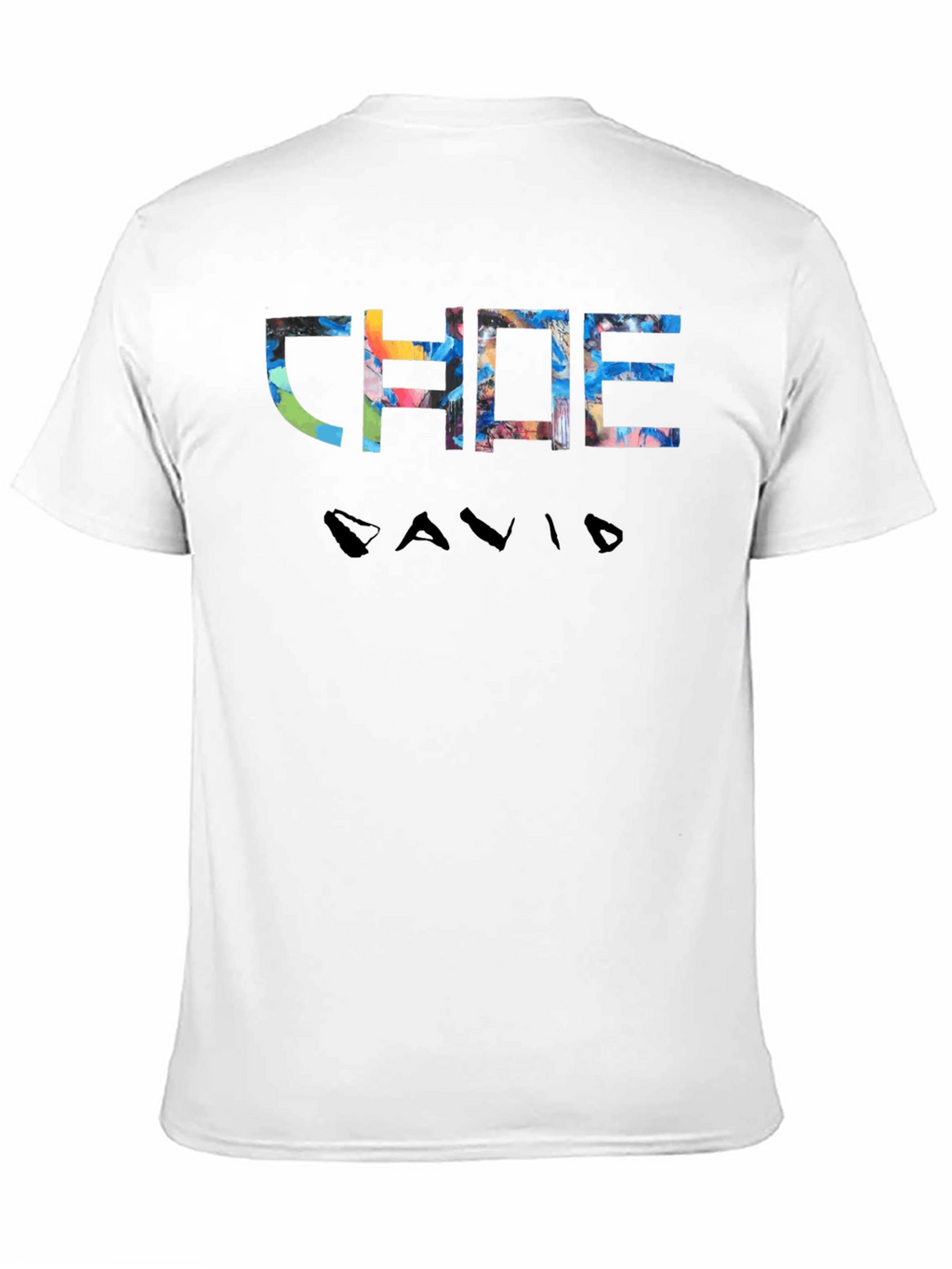 CHADE DAVID Graphic Print T-Shirt - Black