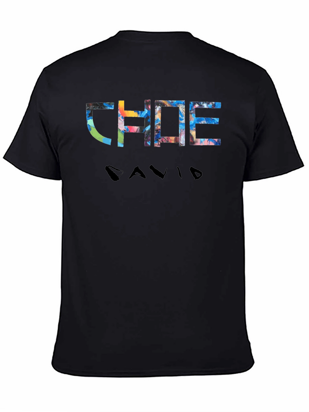 CHADE DAVID Graphic Print T-Shirt - Black