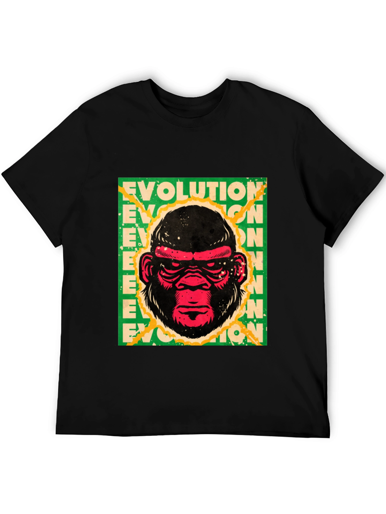 Evolution Gorilla Graphic Print T-Shirt