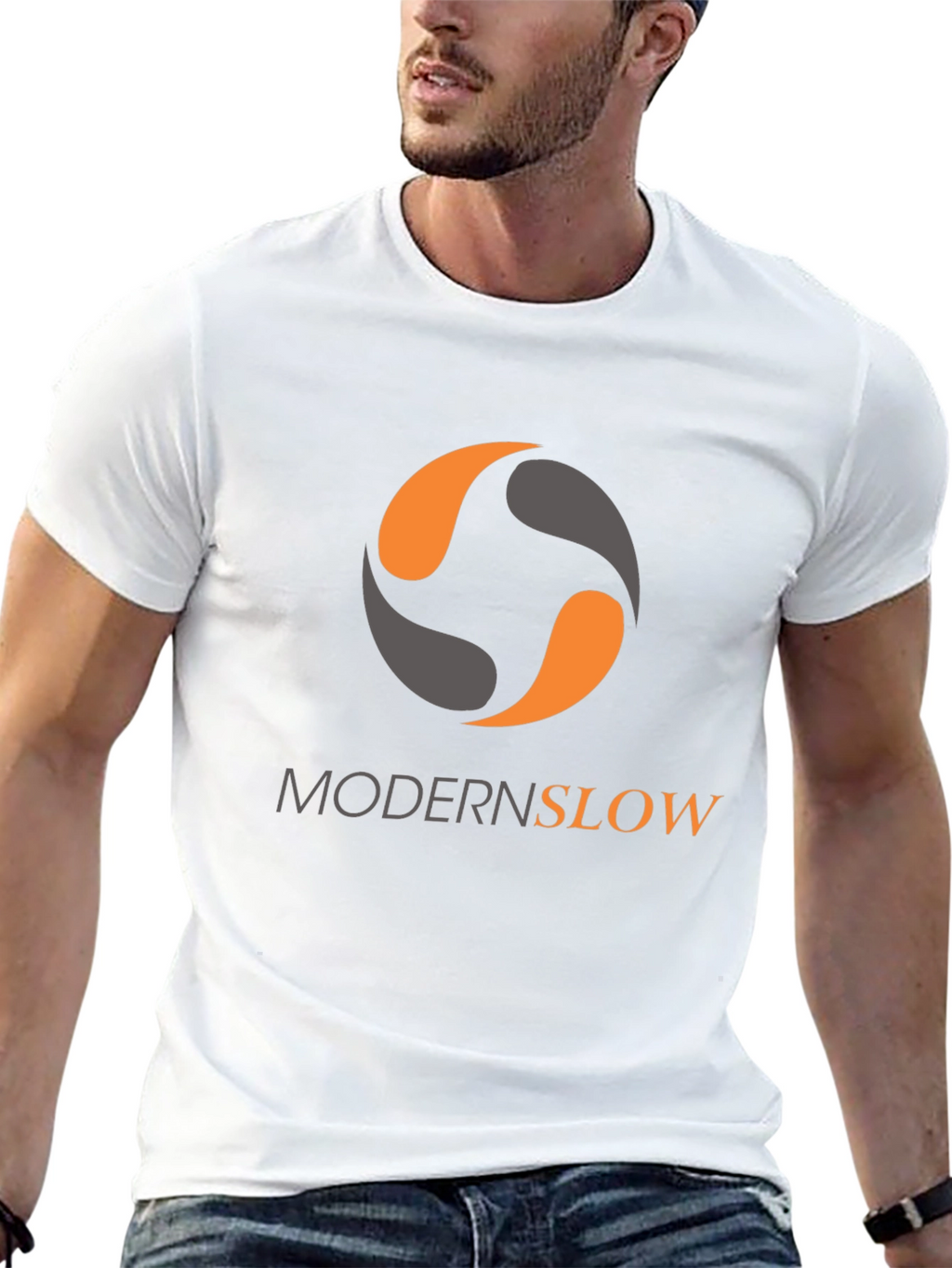 Modern Slow Graphic Tee - Stylish Black T-Shirt