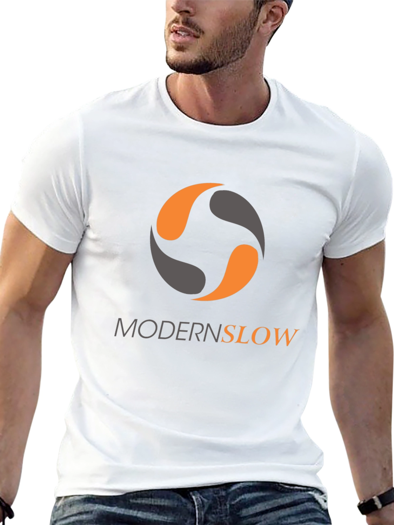 Modern Slow Graphic Tee - Stylish Black T-Shirt