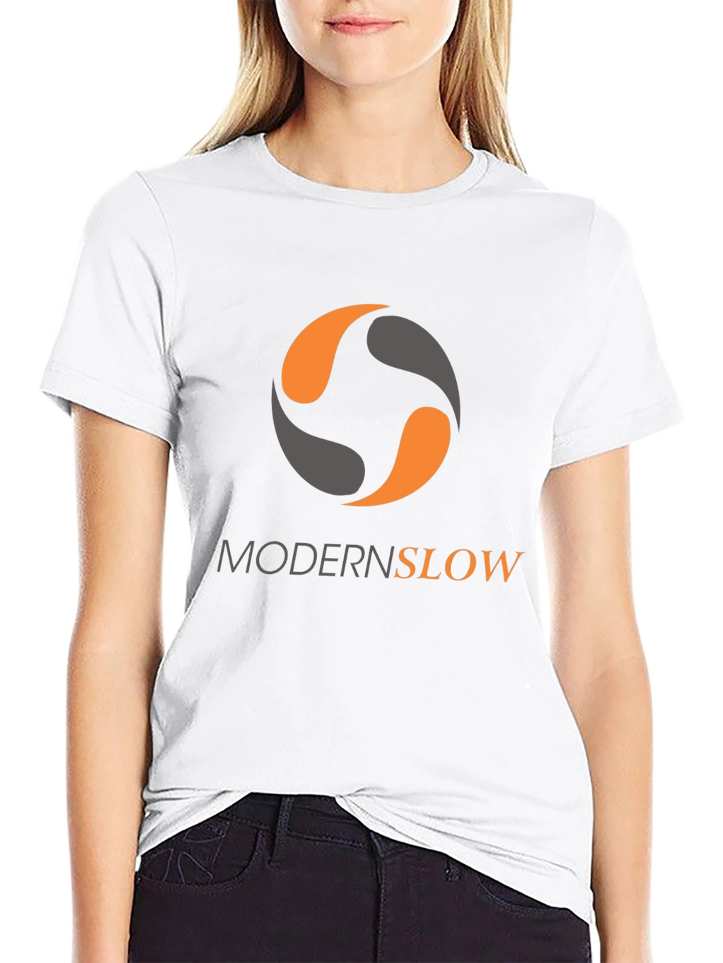 Modern Slow Graphic Tee - Stylish Black T-Shirt