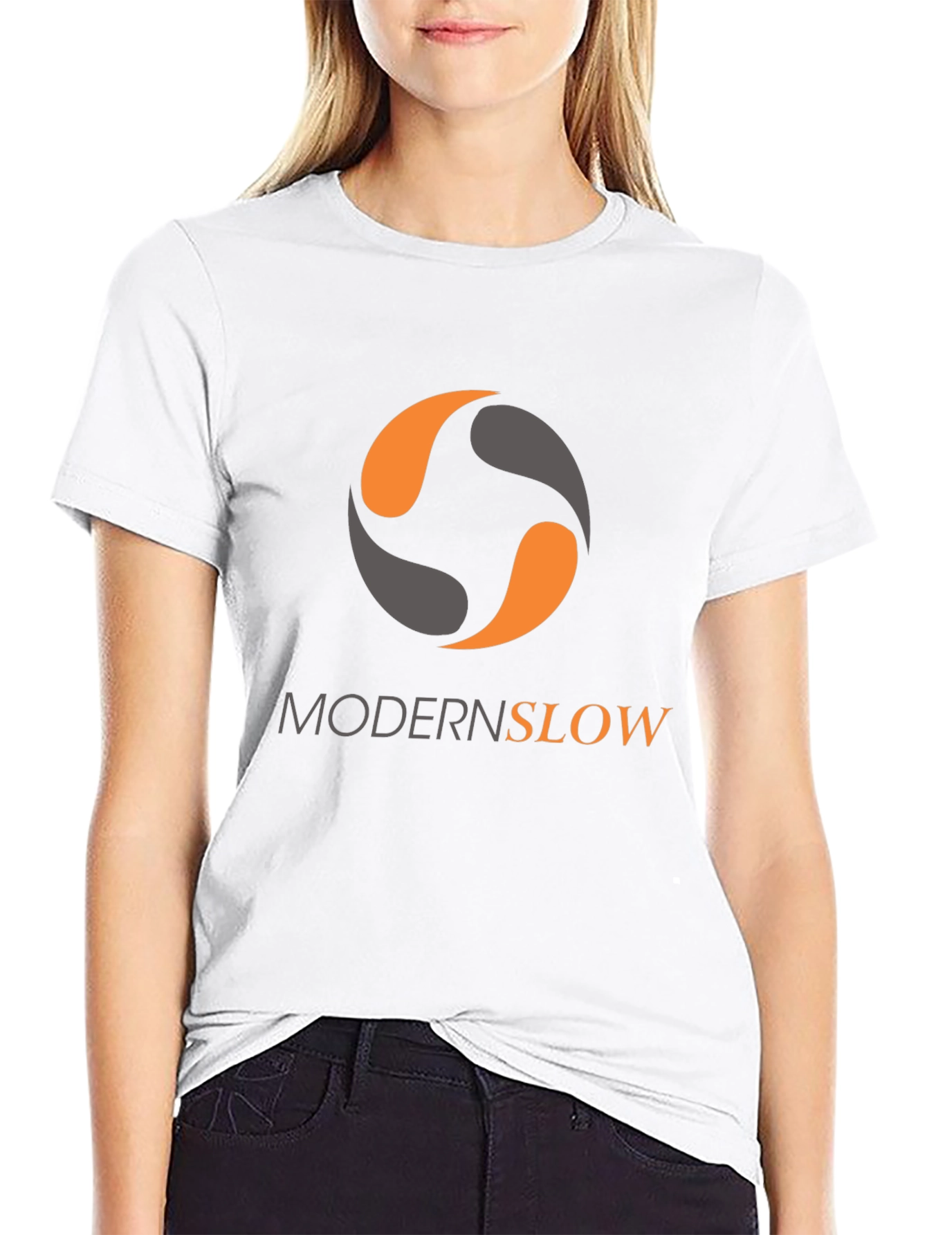 Modern Slow Graphic Tee - Stylish Black T-Shirt