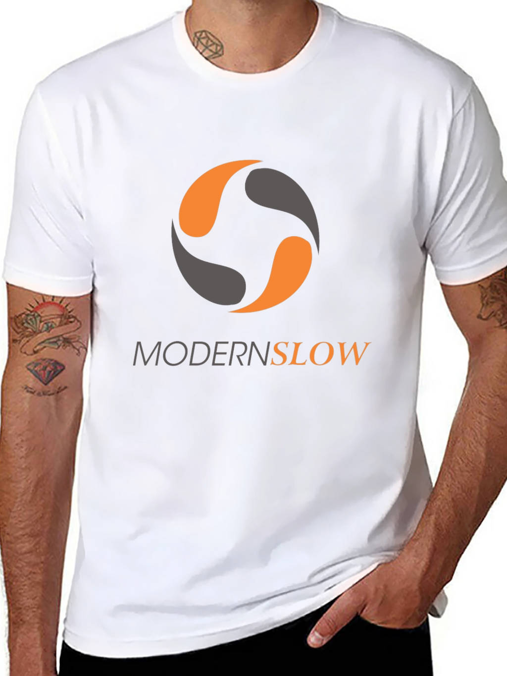 Modern Slow Graphic Tee - Stylish Black T-Shirt