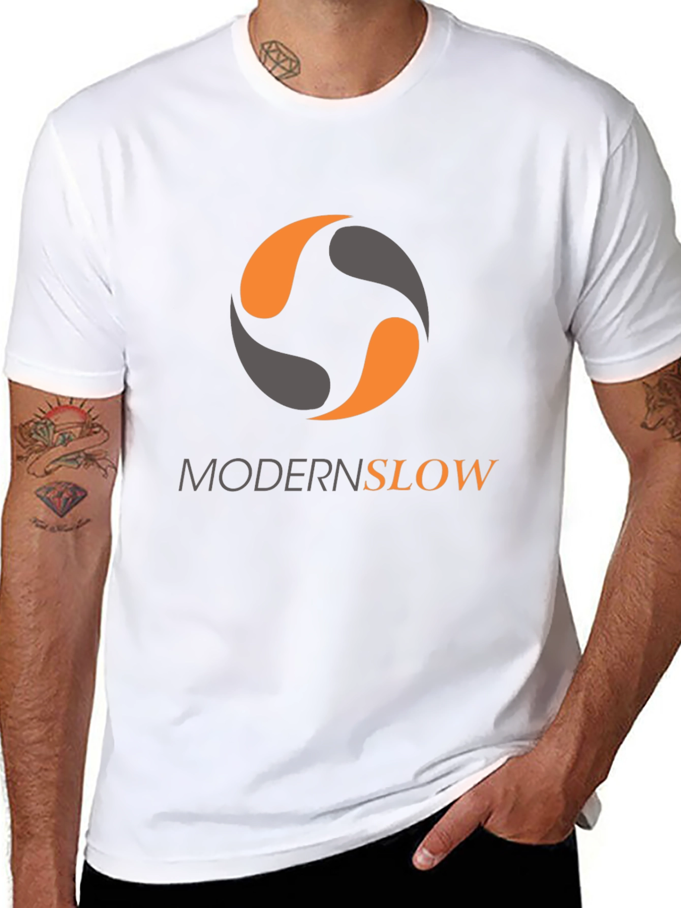 Modern Slow Graphic Tee - Stylish Black T-Shirt