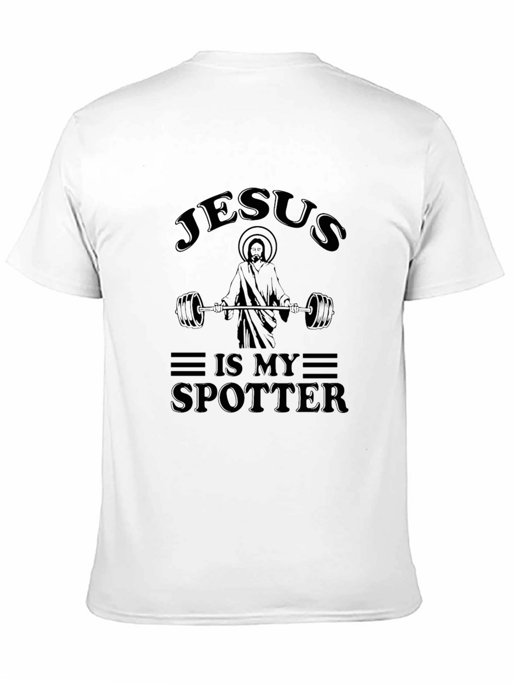 Jesus Is My Spotter Black Graphic Tee