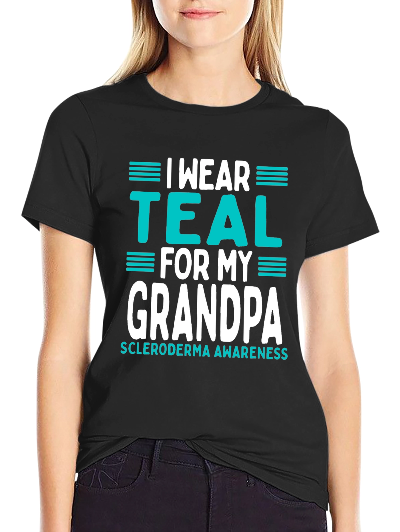 I Wear Teal for My Grandpa T-Shirt