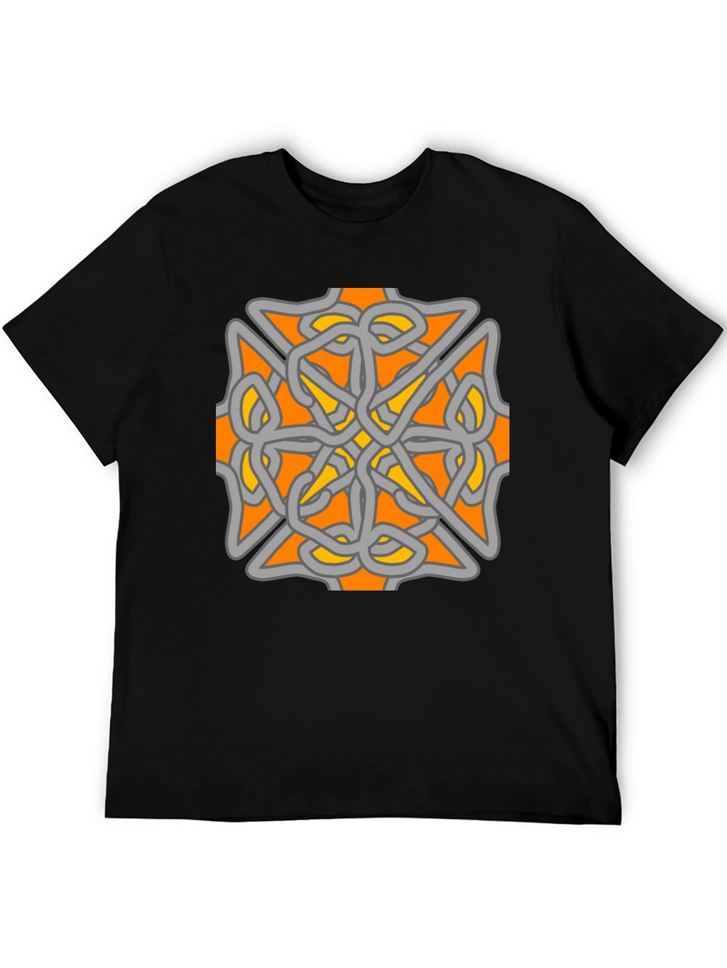 Celtic Knot Graphic Tee - Black Cotton Blend