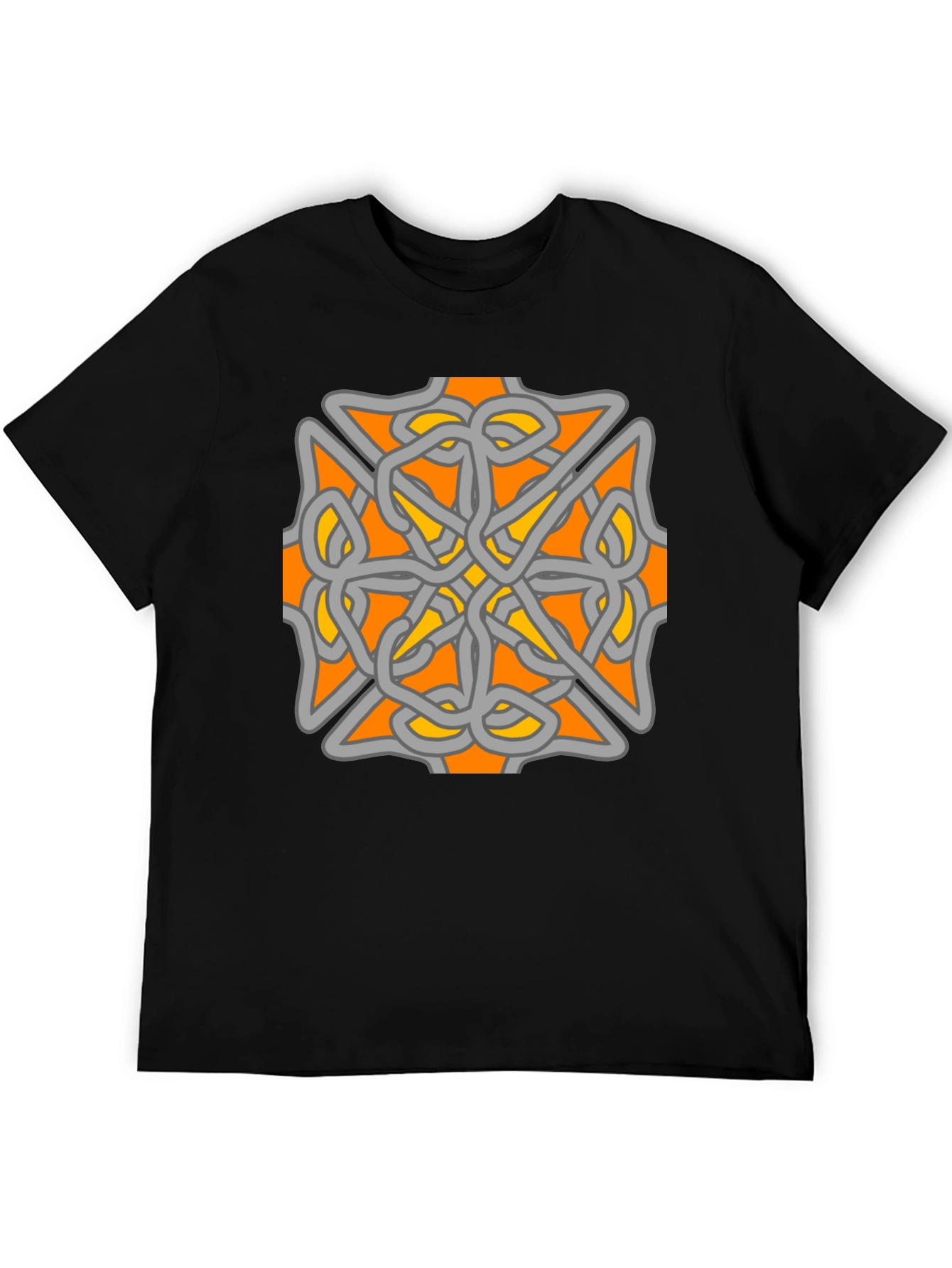 Celtic Knot Graphic Tee - Black Cotton Blend