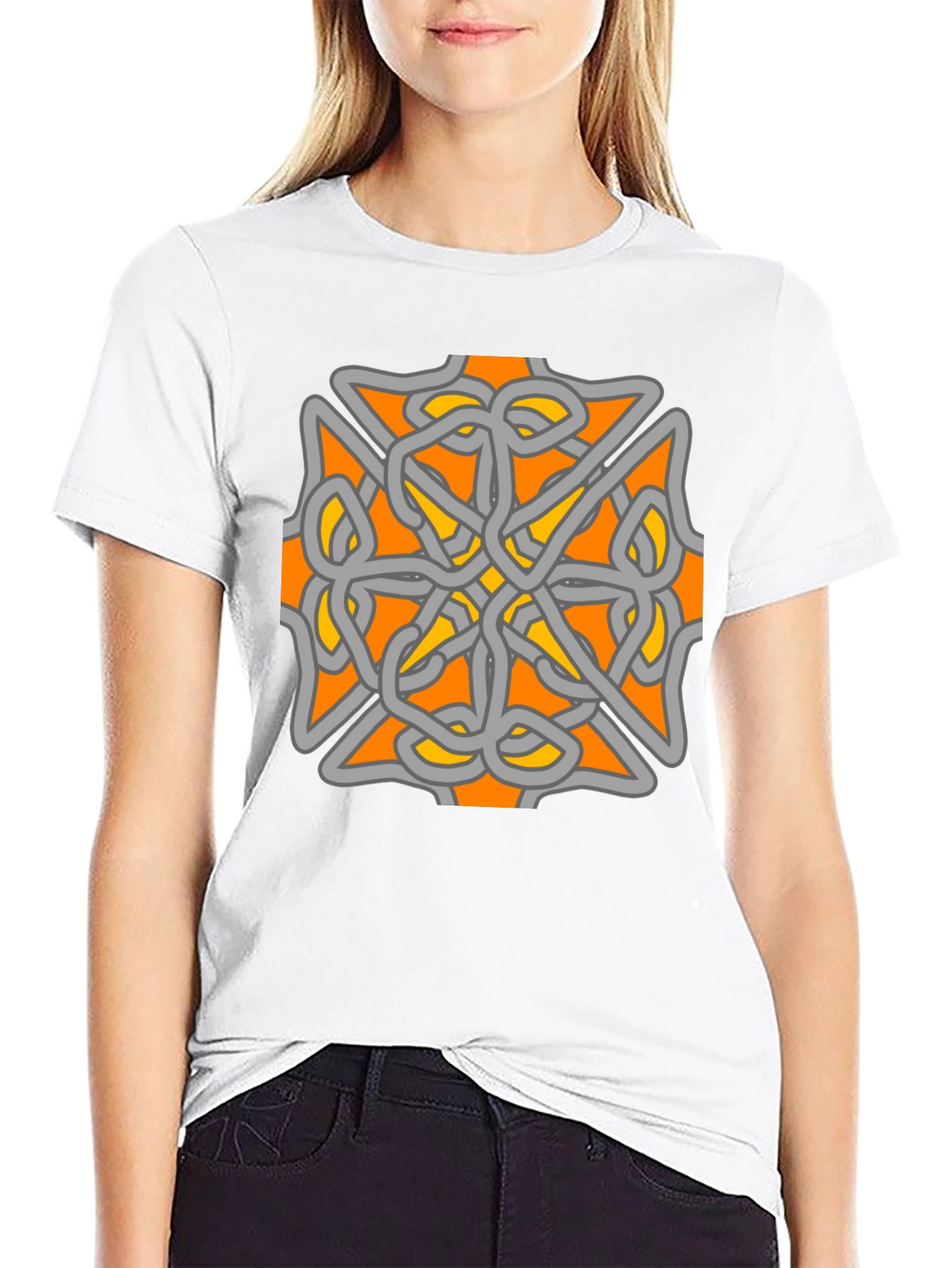 Celtic Knot Graphic Tee - Black Cotton Blend