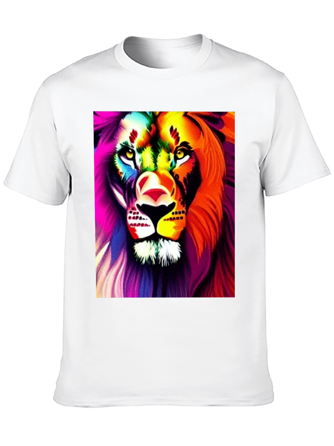 Bold Lion Graphic Tee - Black Cotton Shirt