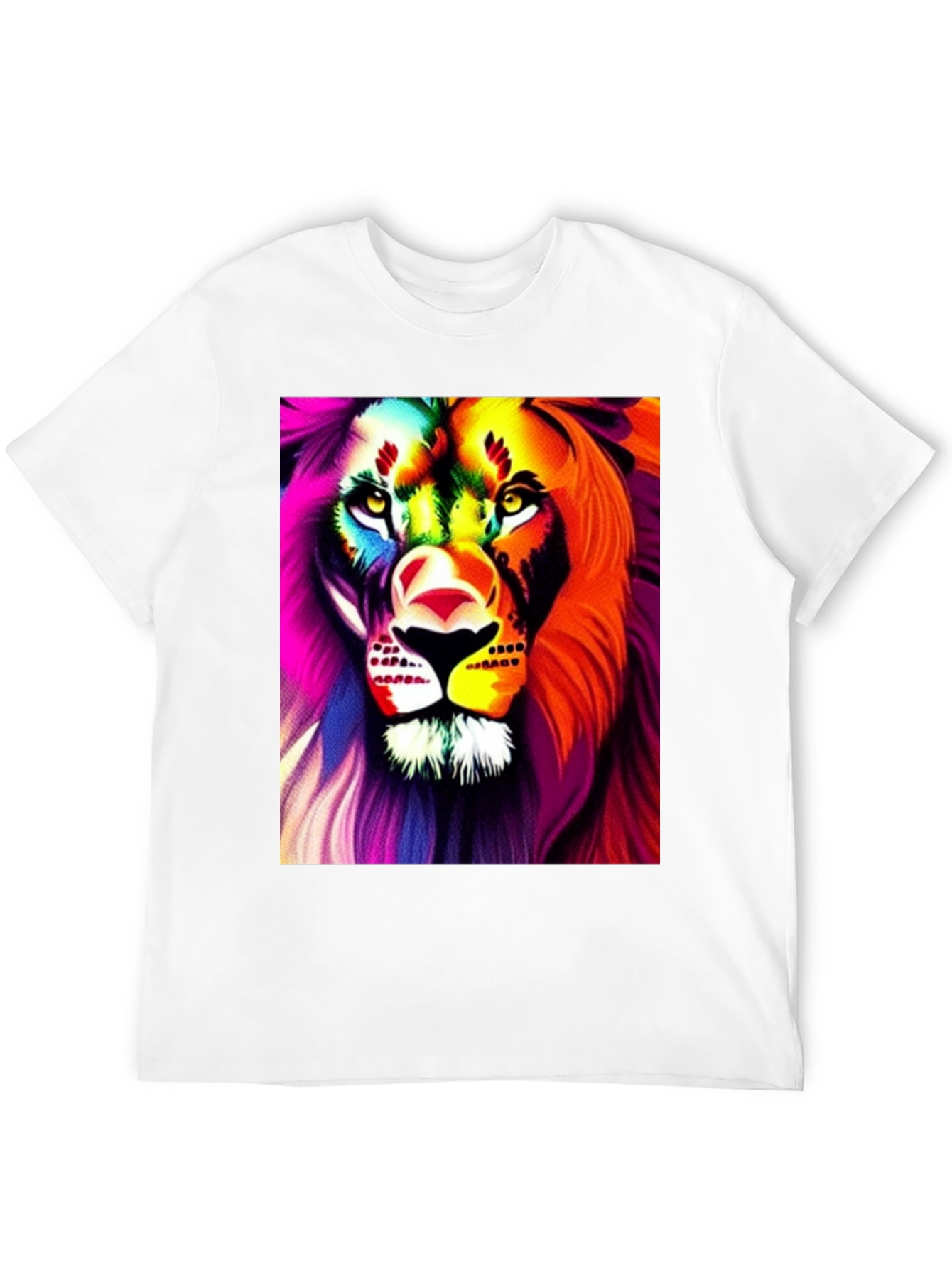Bold Lion Graphic Tee - Black Cotton Shirt