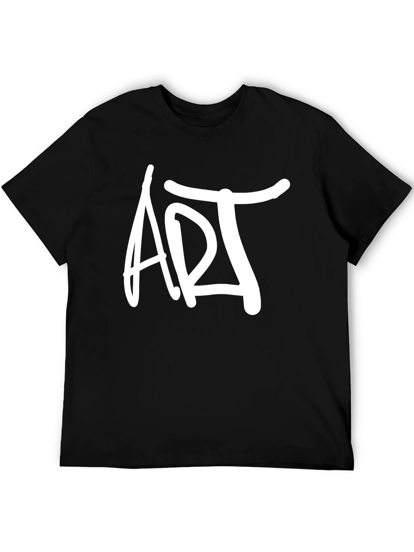 ART Graphic Tee - Modern Black Cotton T-Shirt