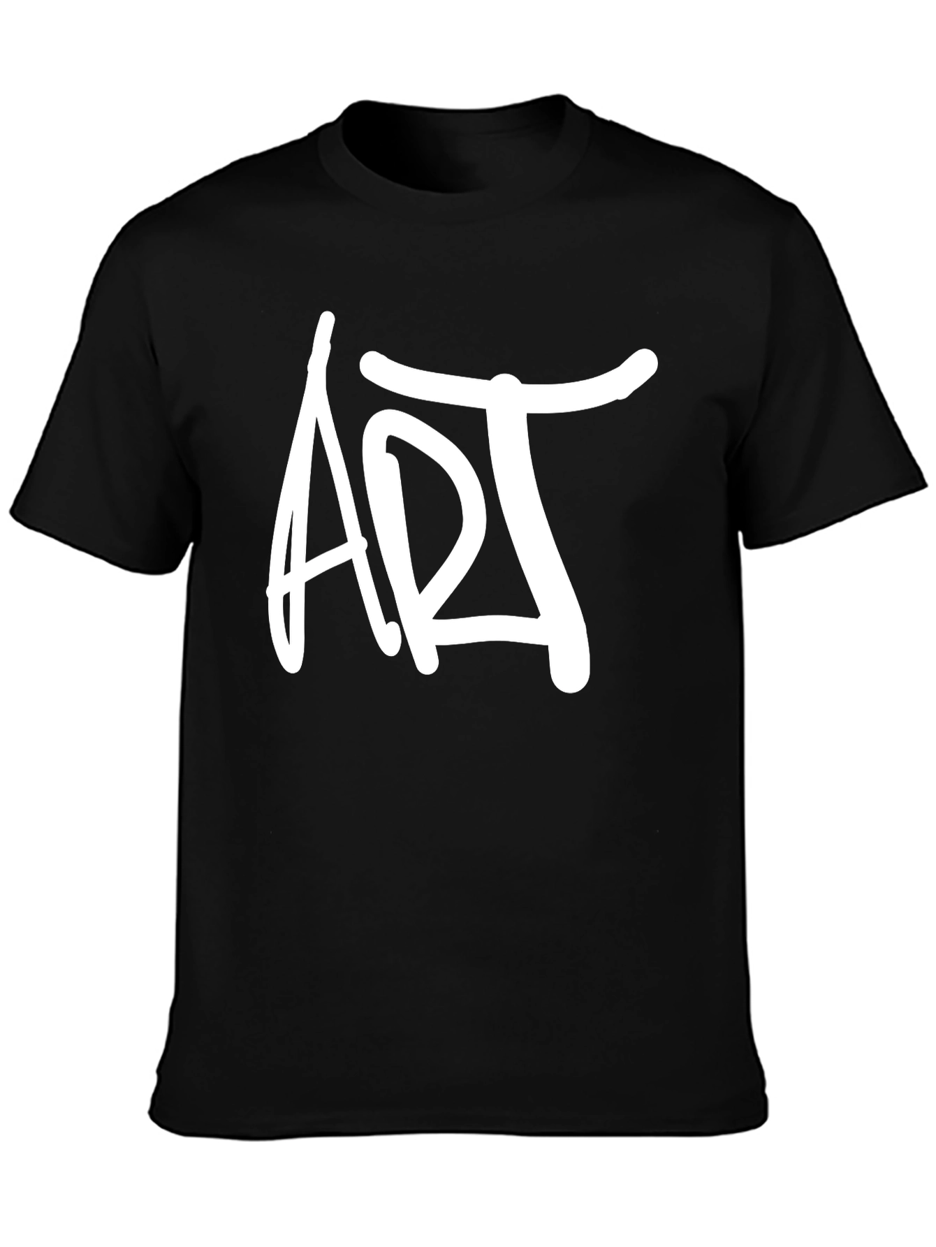 ART Graphic Tee - Modern Black Cotton T-Shirt