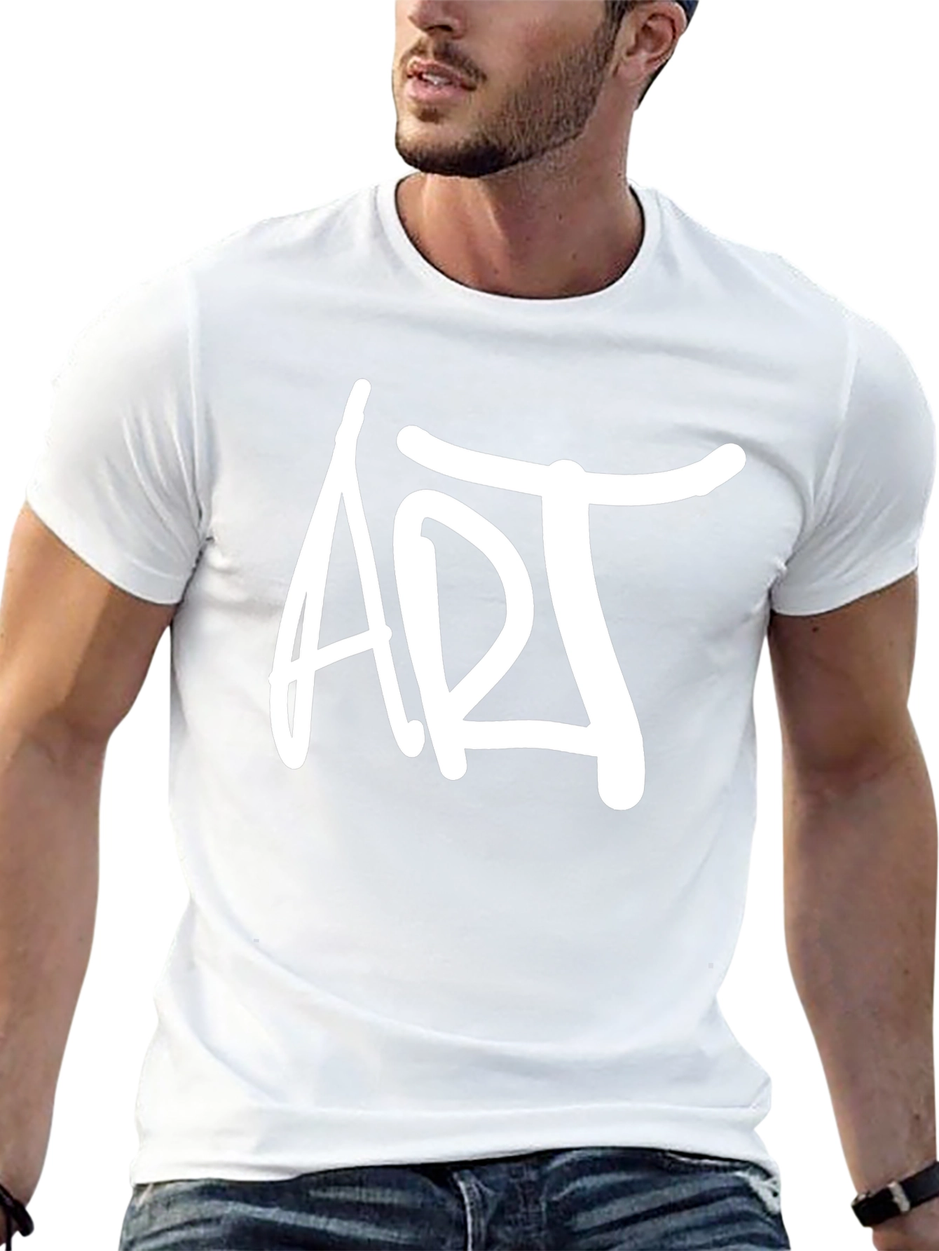 ART Graphic Tee - Modern Black Cotton T-Shirt