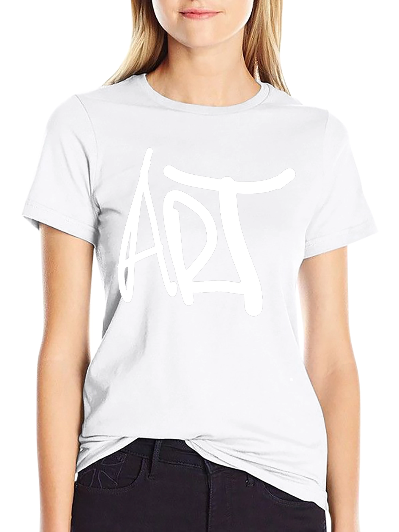 ART Graphic Tee - Modern Black Cotton T-Shirt