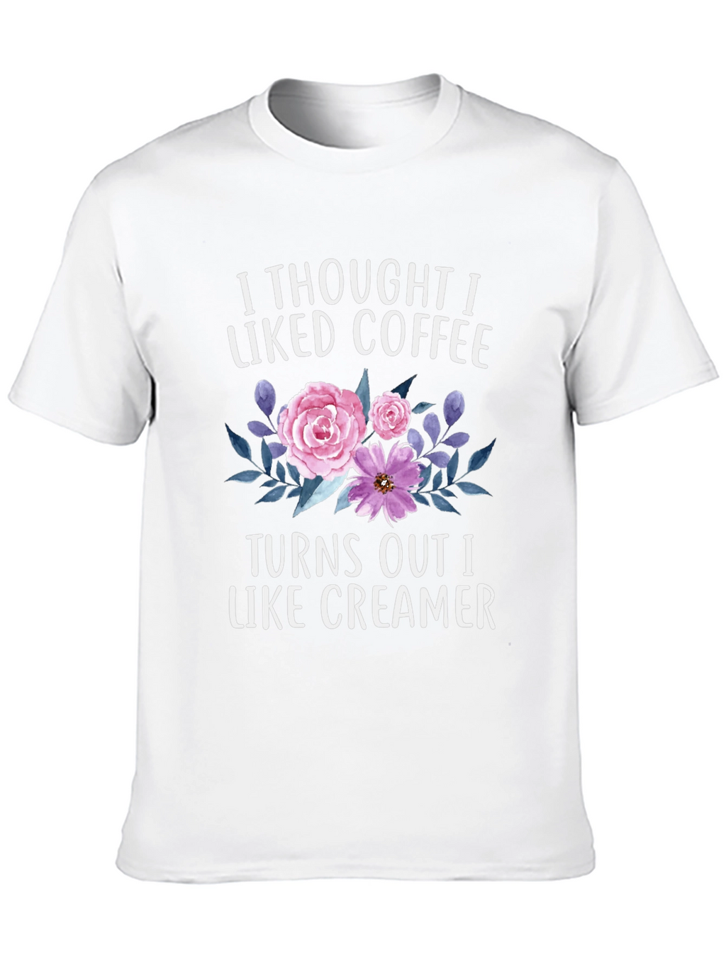 Coffee & Creamer T-Shirt - Floral Design