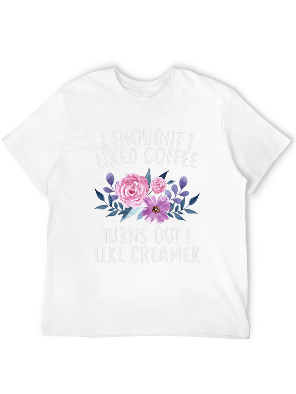 Coffee & Creamer T-Shirt - Floral Design