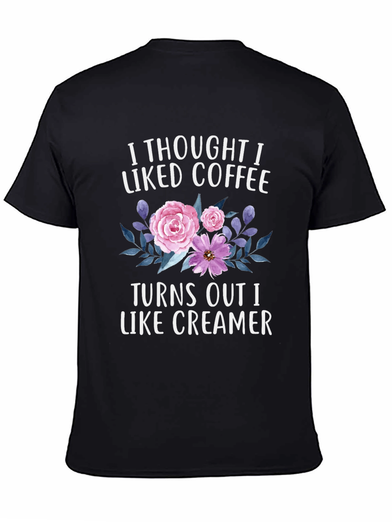 Coffee & Creamer T-Shirt - Floral Design
