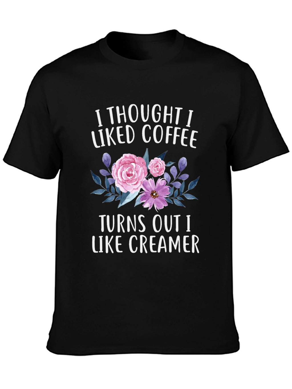 Coffee & Creamer T-Shirt - Floral Design