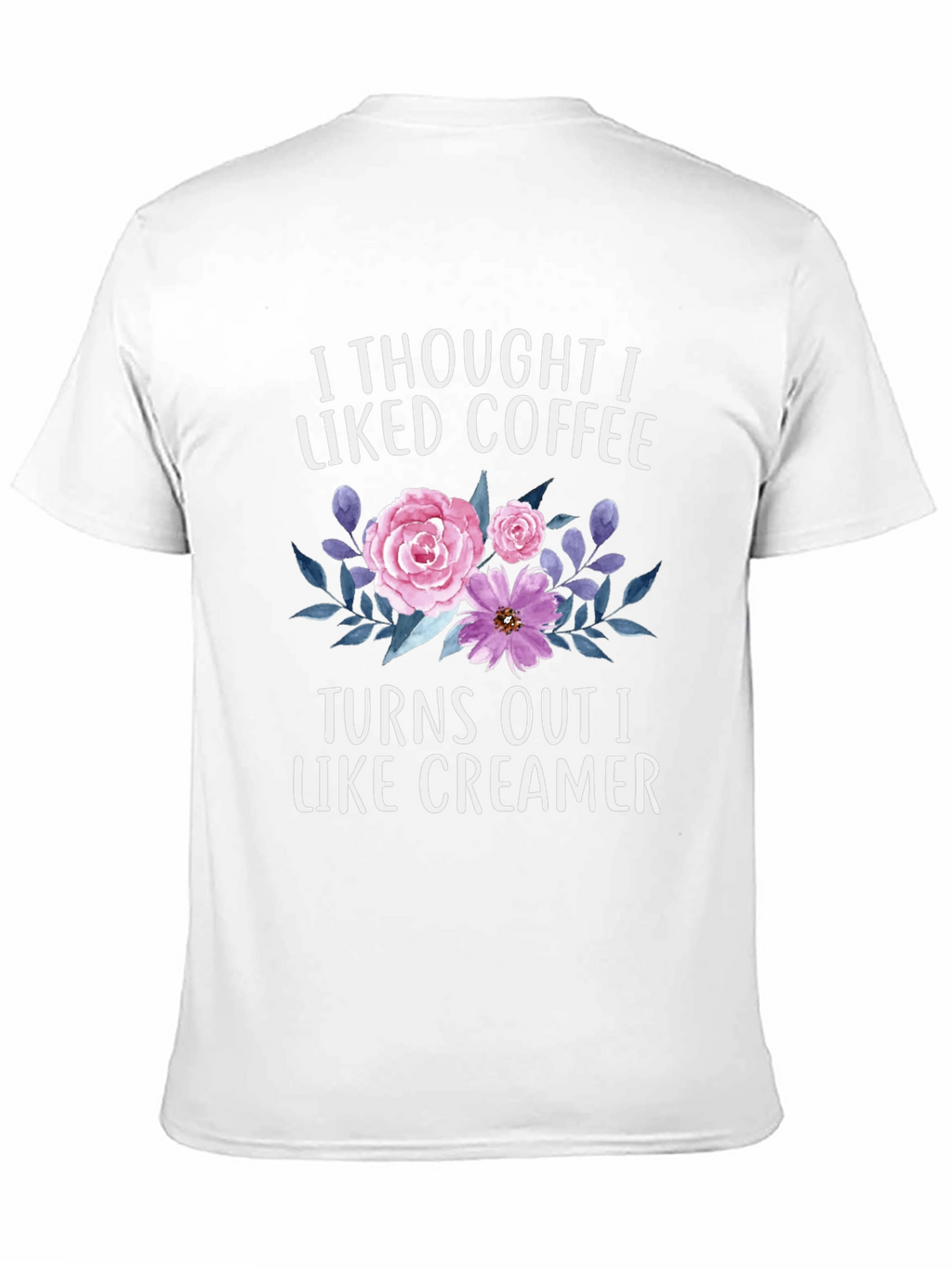 Coffee & Creamer T-Shirt - Floral Design