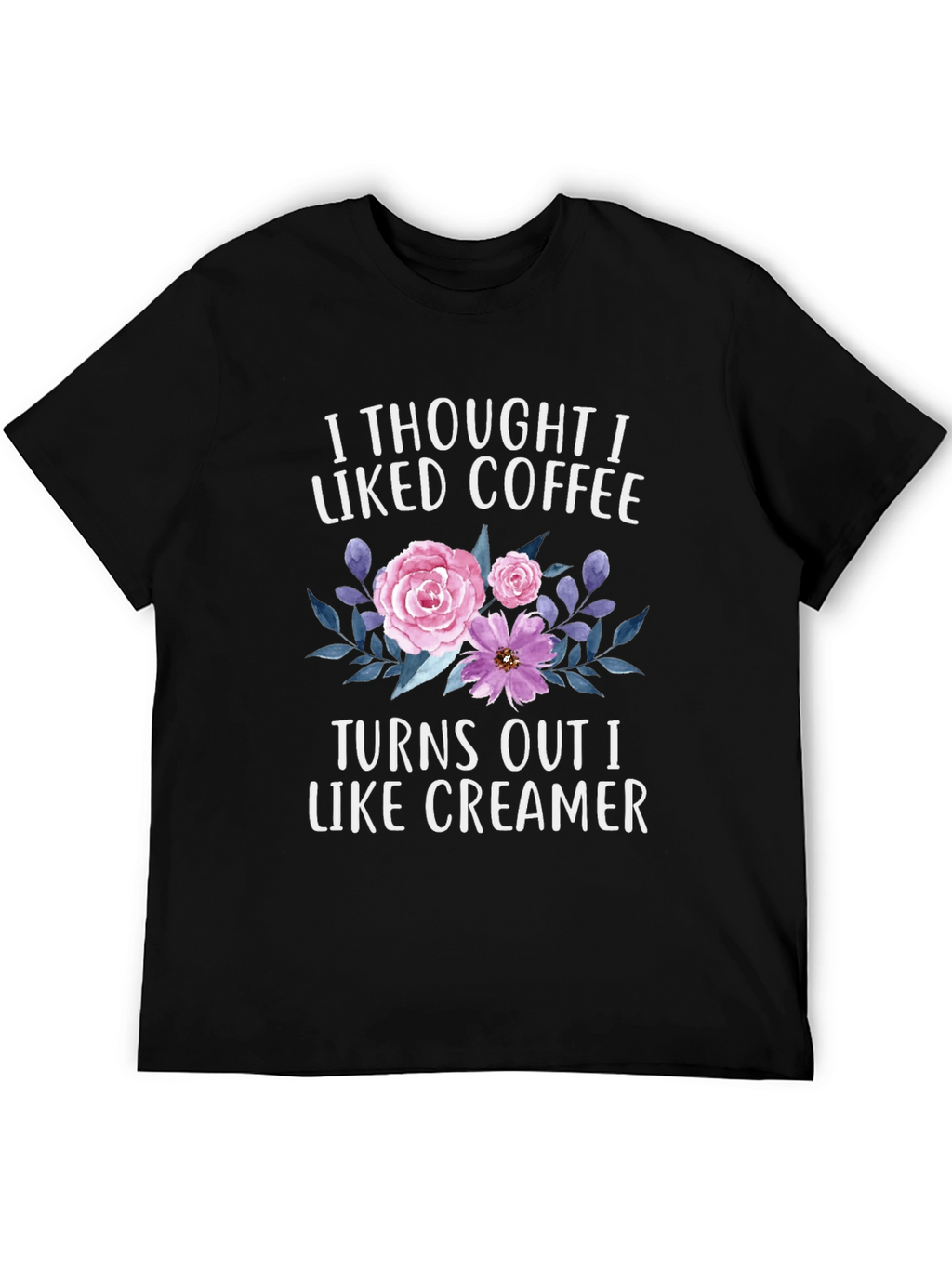 Coffee & Creamer T-Shirt - Floral Design