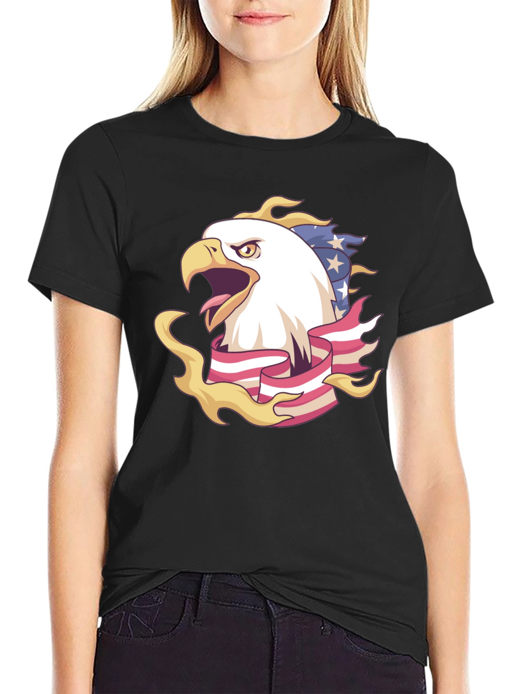 Bald Eagle American Flag Graphic Tee