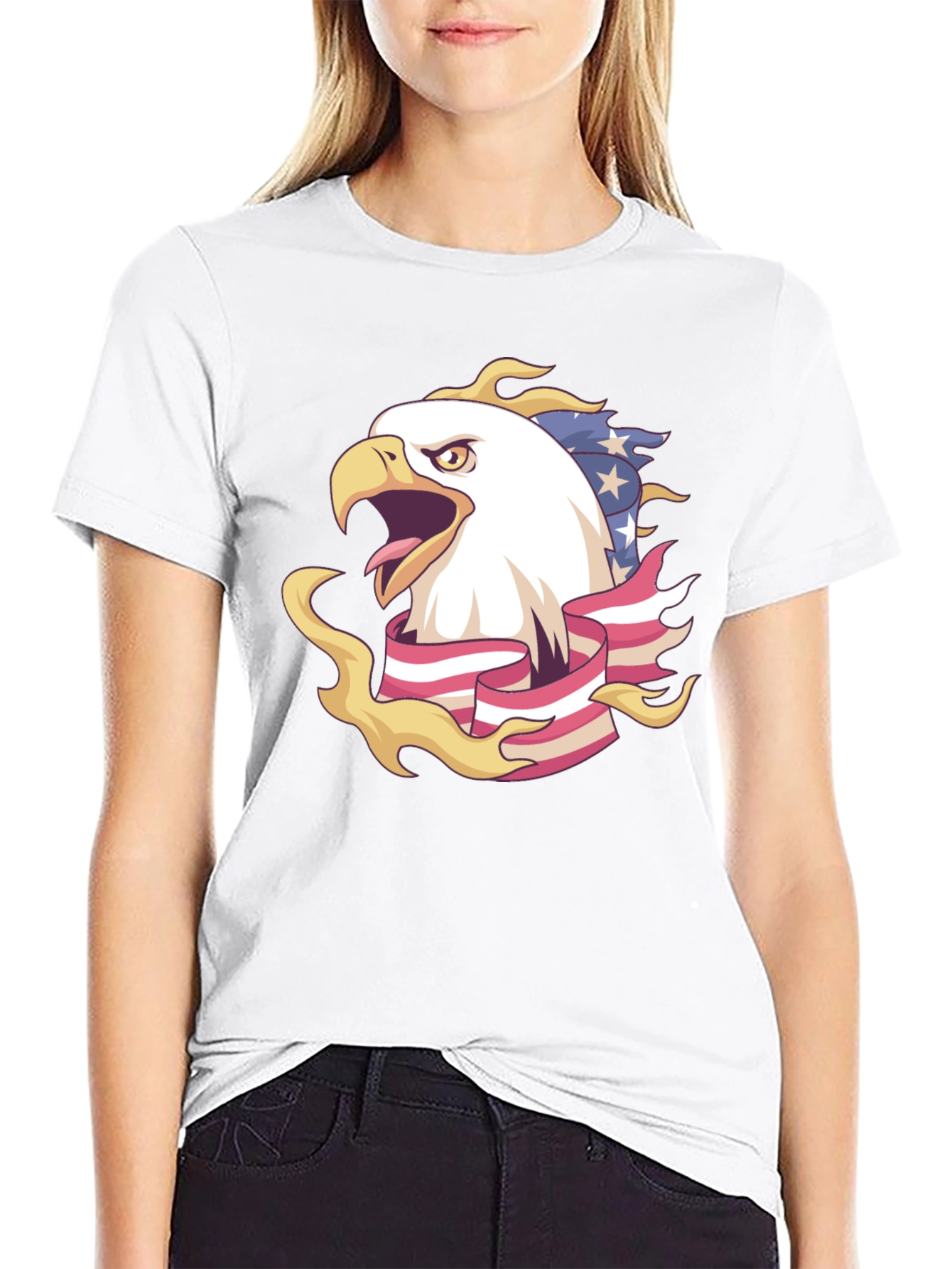 Bald Eagle American Flag Graphic Tee
