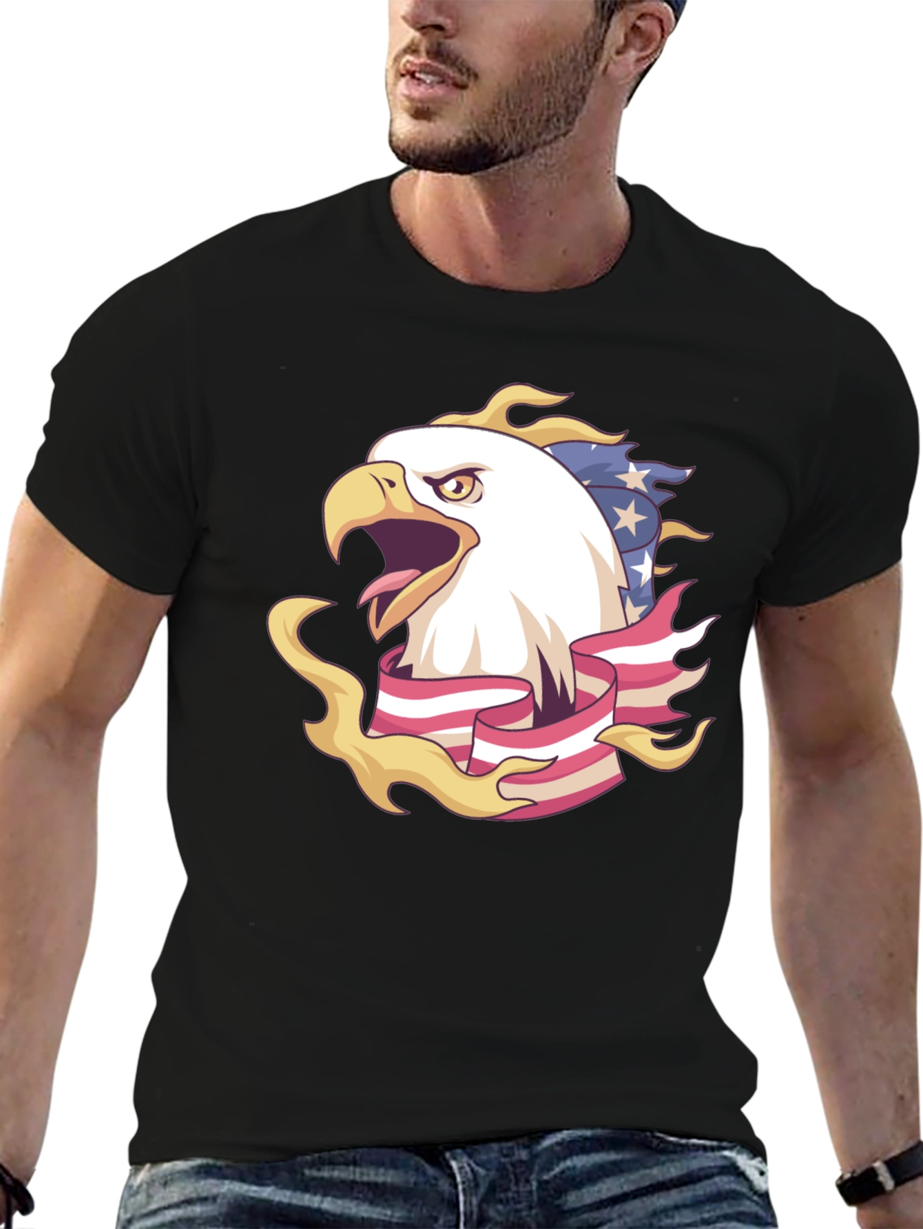 Bald Eagle American Flag Graphic Tee