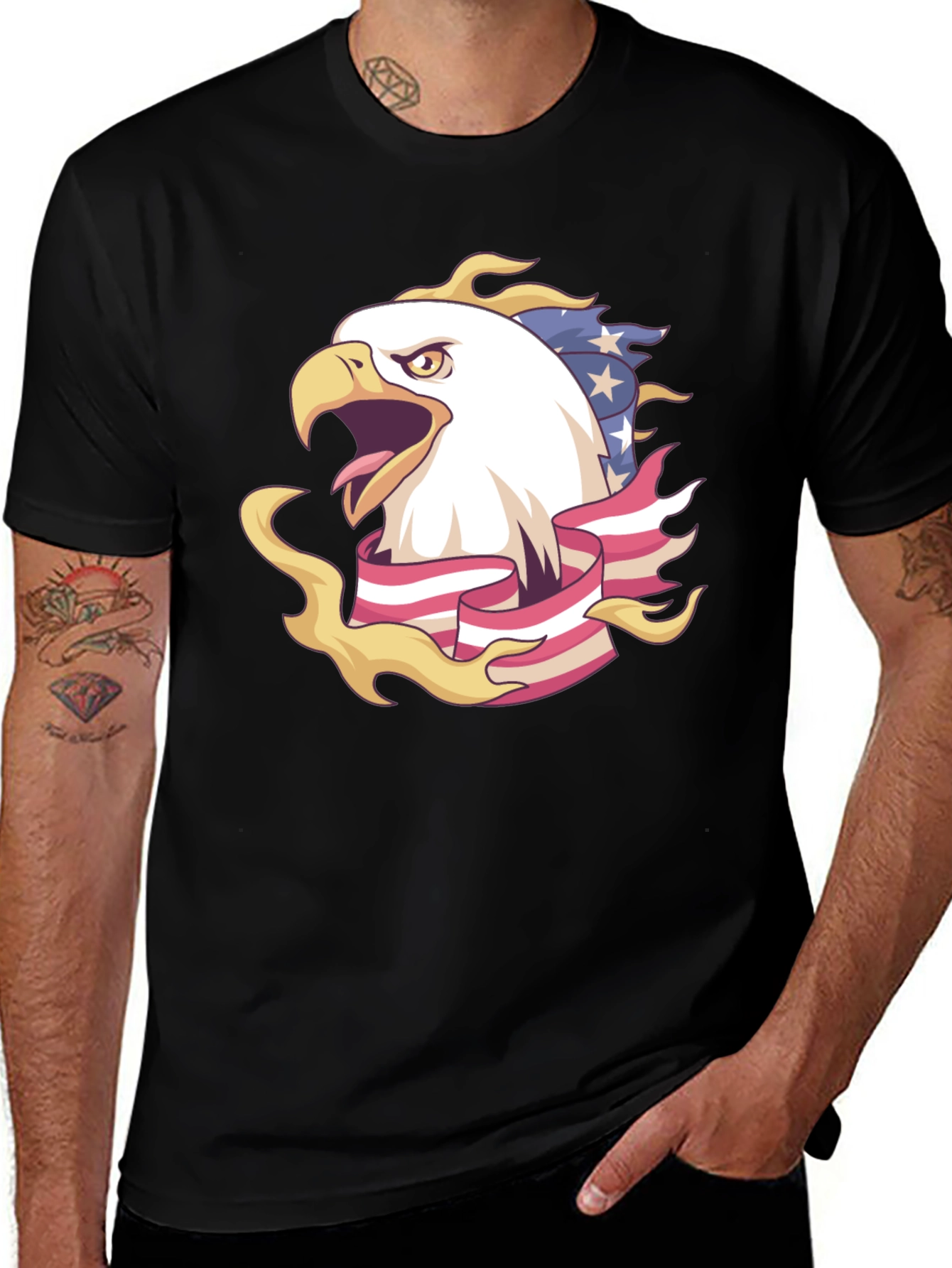 Bald Eagle American Flag Graphic Tee