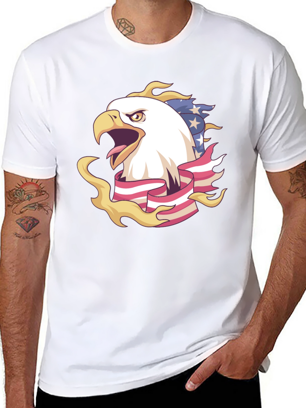 Bald Eagle American Flag Graphic Tee
