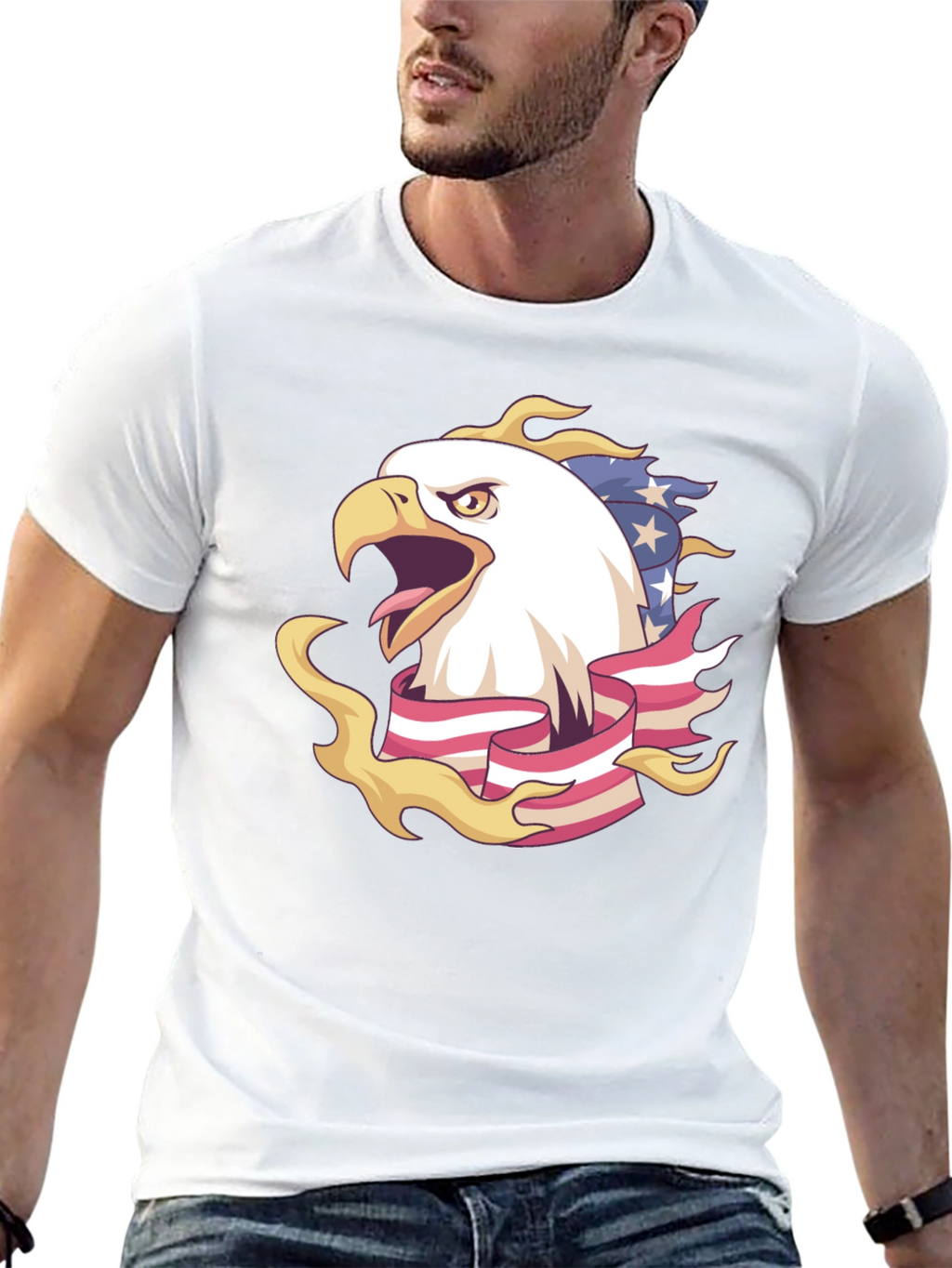 Bald Eagle American Flag Graphic Tee