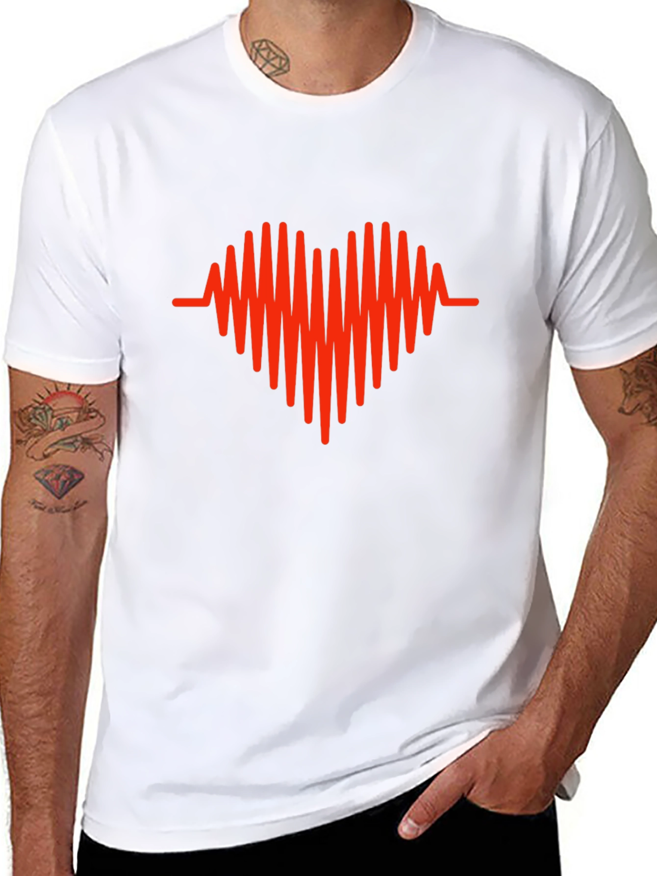 Heartbeat Graphic Tee - Modern Love Shirt