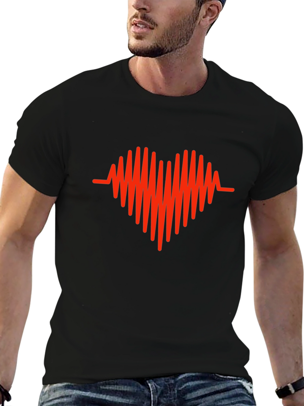 Heartbeat Graphic Tee - Modern Love Shirt