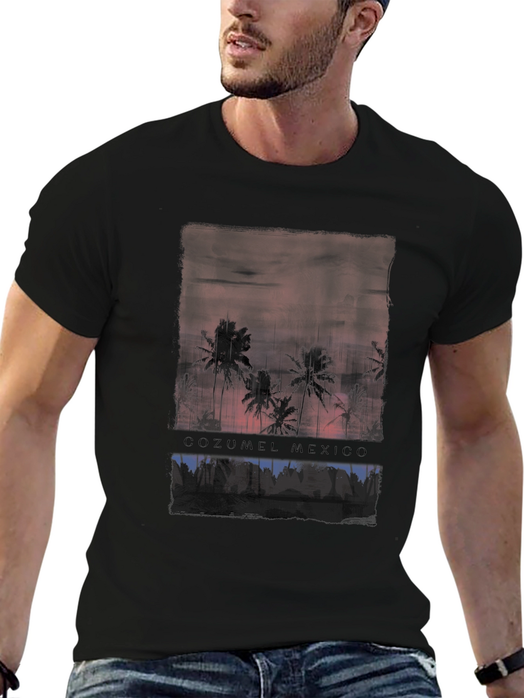 Cozumel Mexico Palm Tree Graphic T-Shirt
