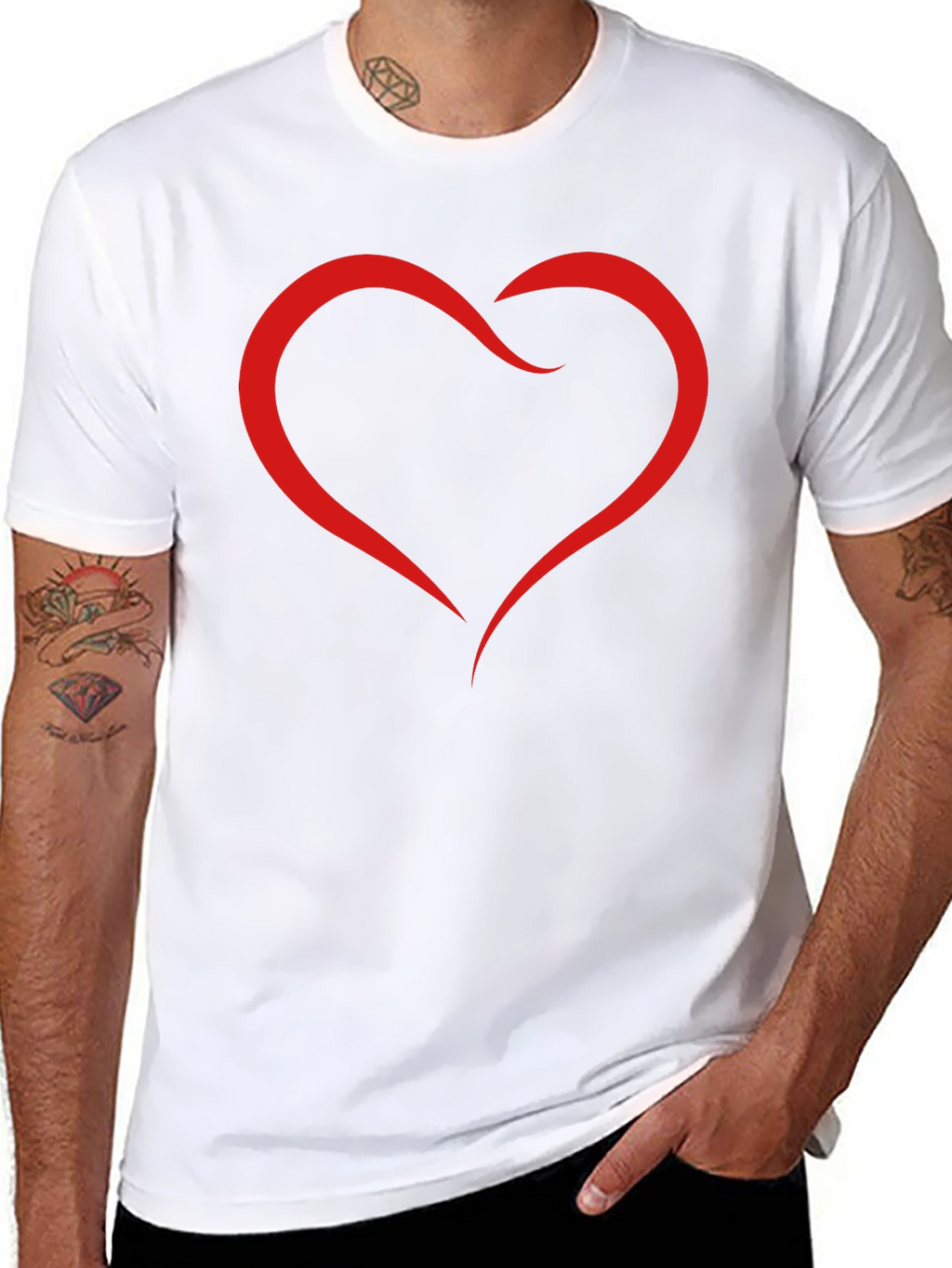 Heart Graphic T-Shirt - Modern Stylish Design