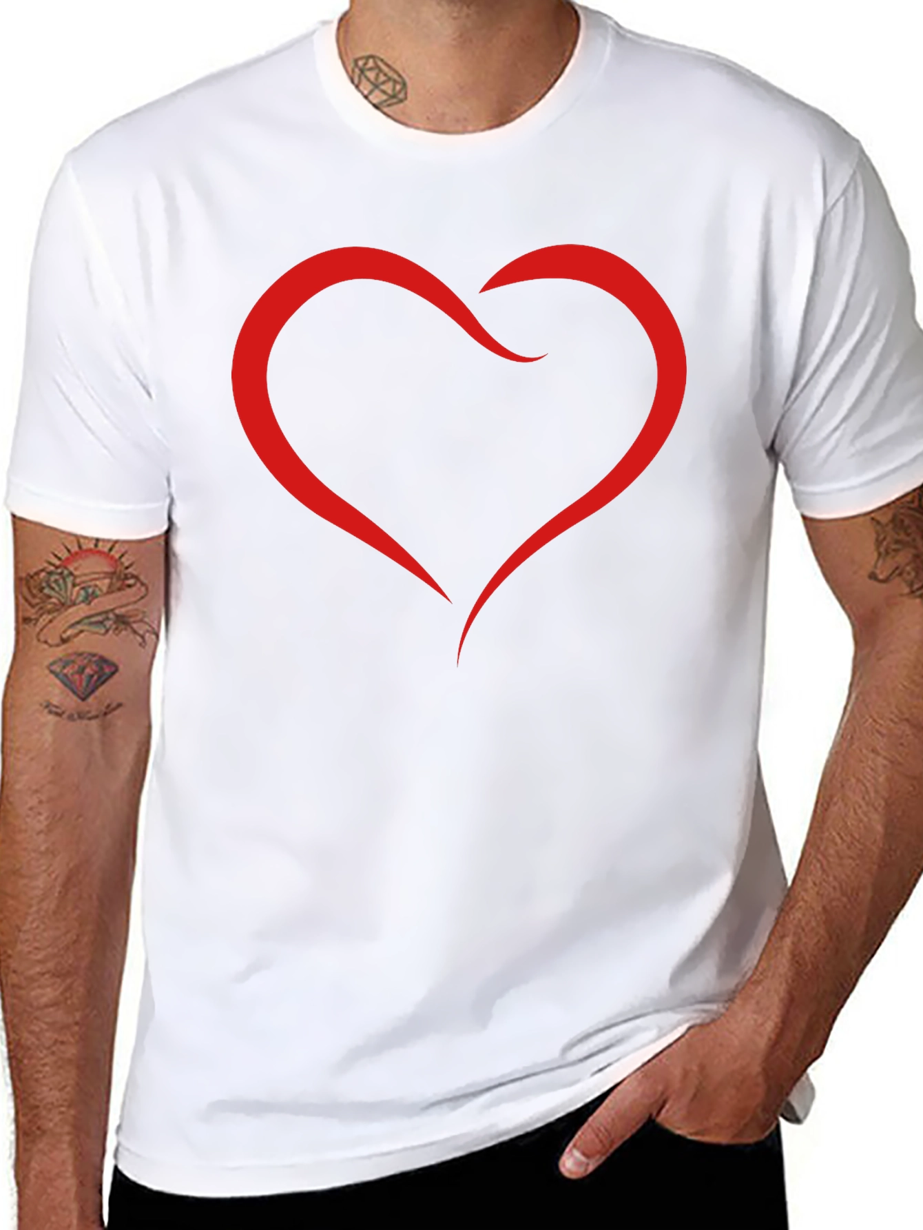 Heart Graphic T-Shirt - Modern Stylish Design