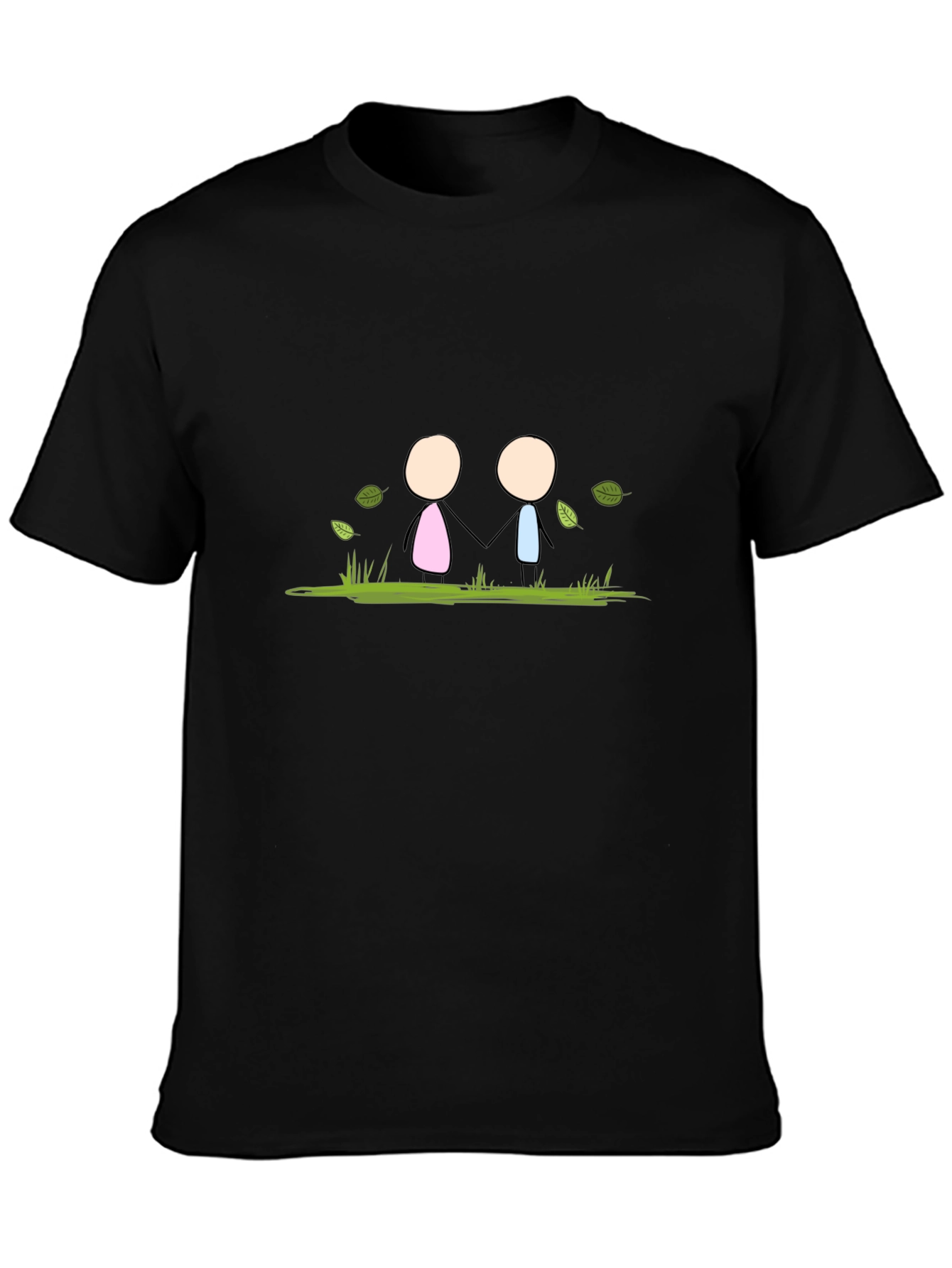 Stick Figure Love T-Shirt - Black