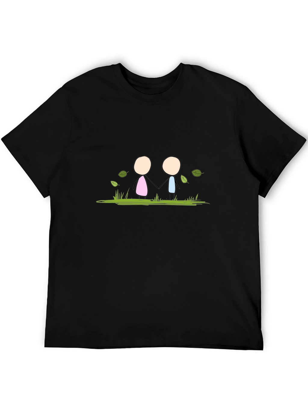 Stick Figure Love T-Shirt - Black