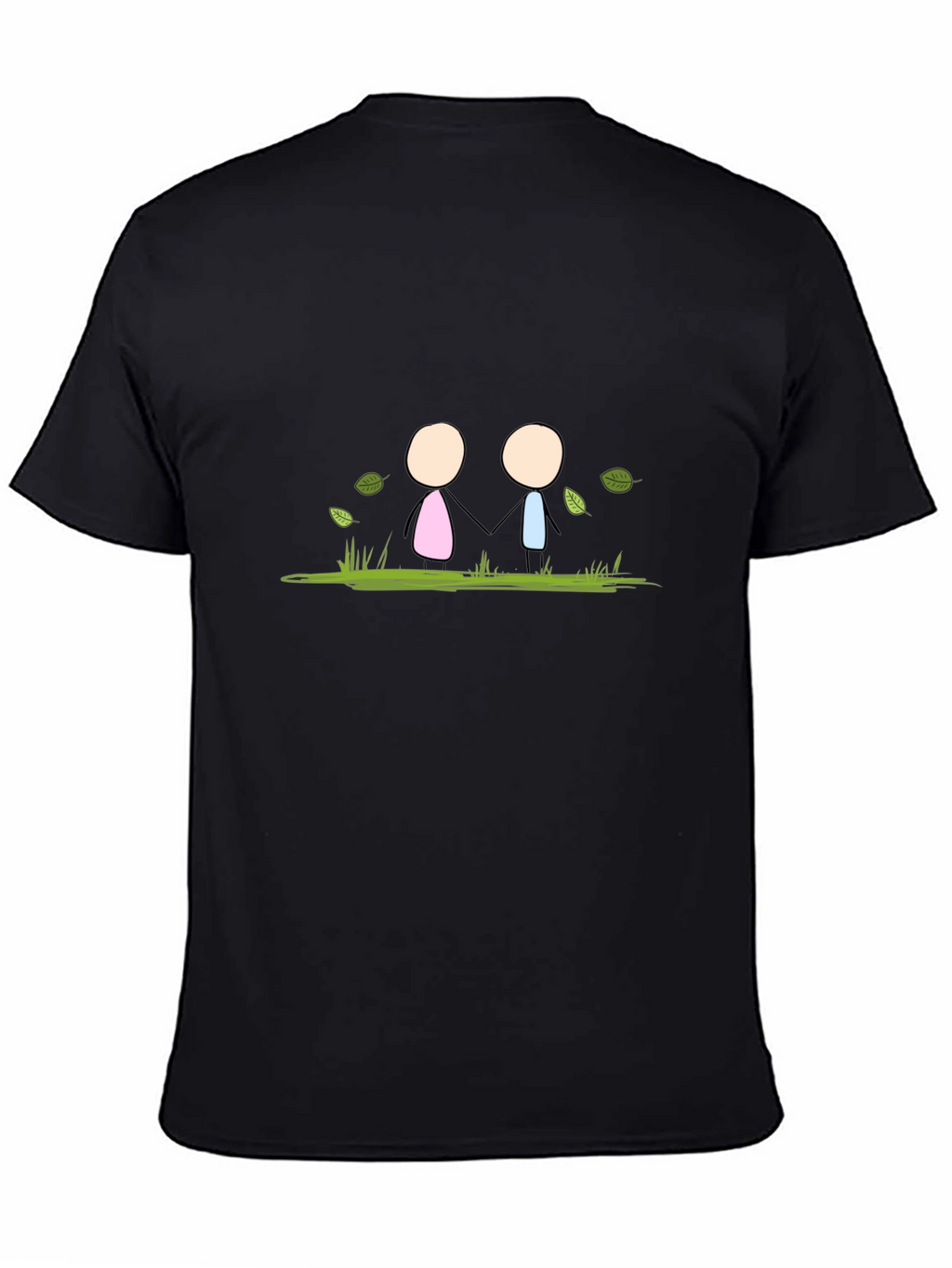 Stick Figure Love T-Shirt - Black