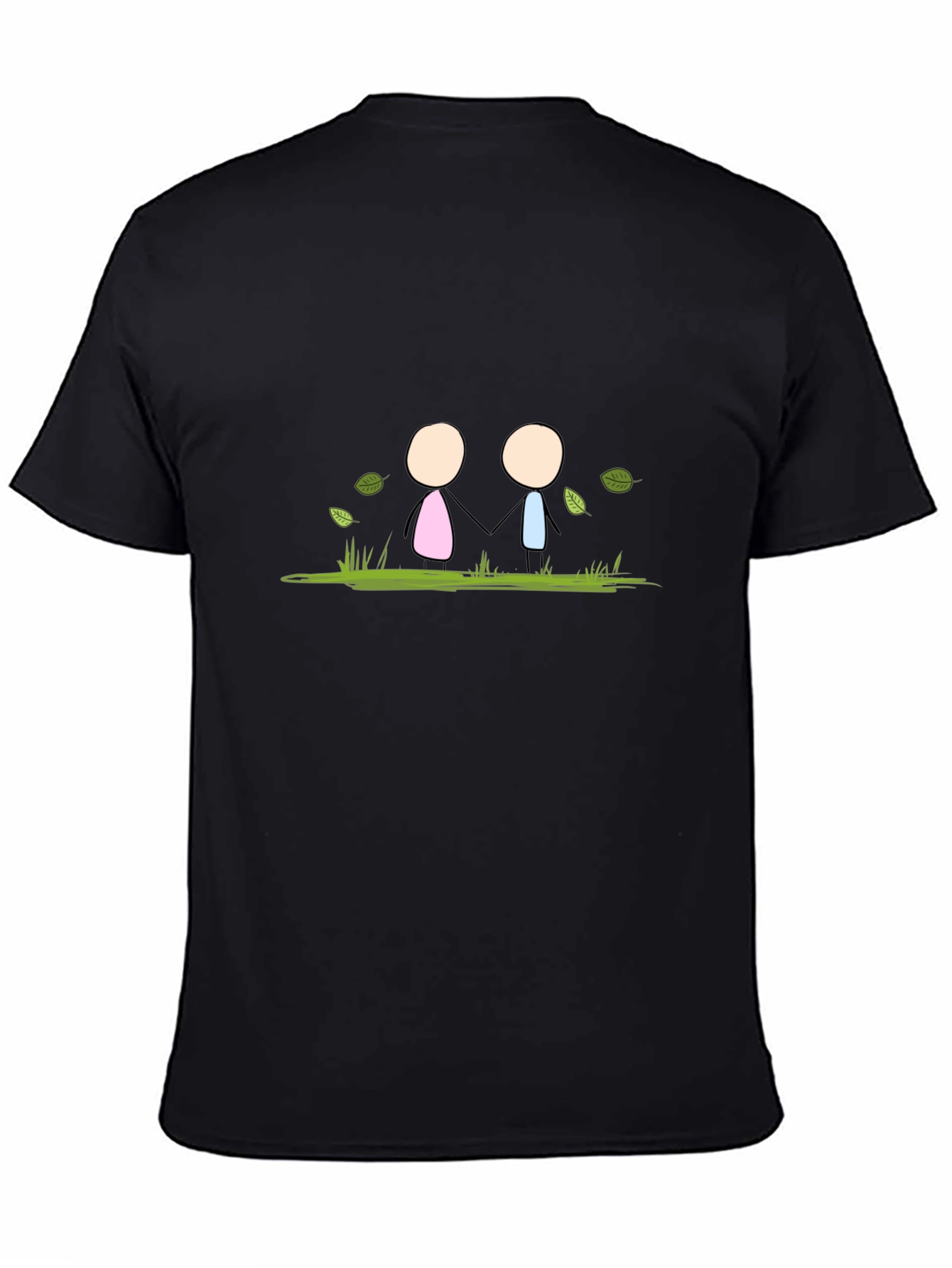 Stick Figure Love T-Shirt - Black