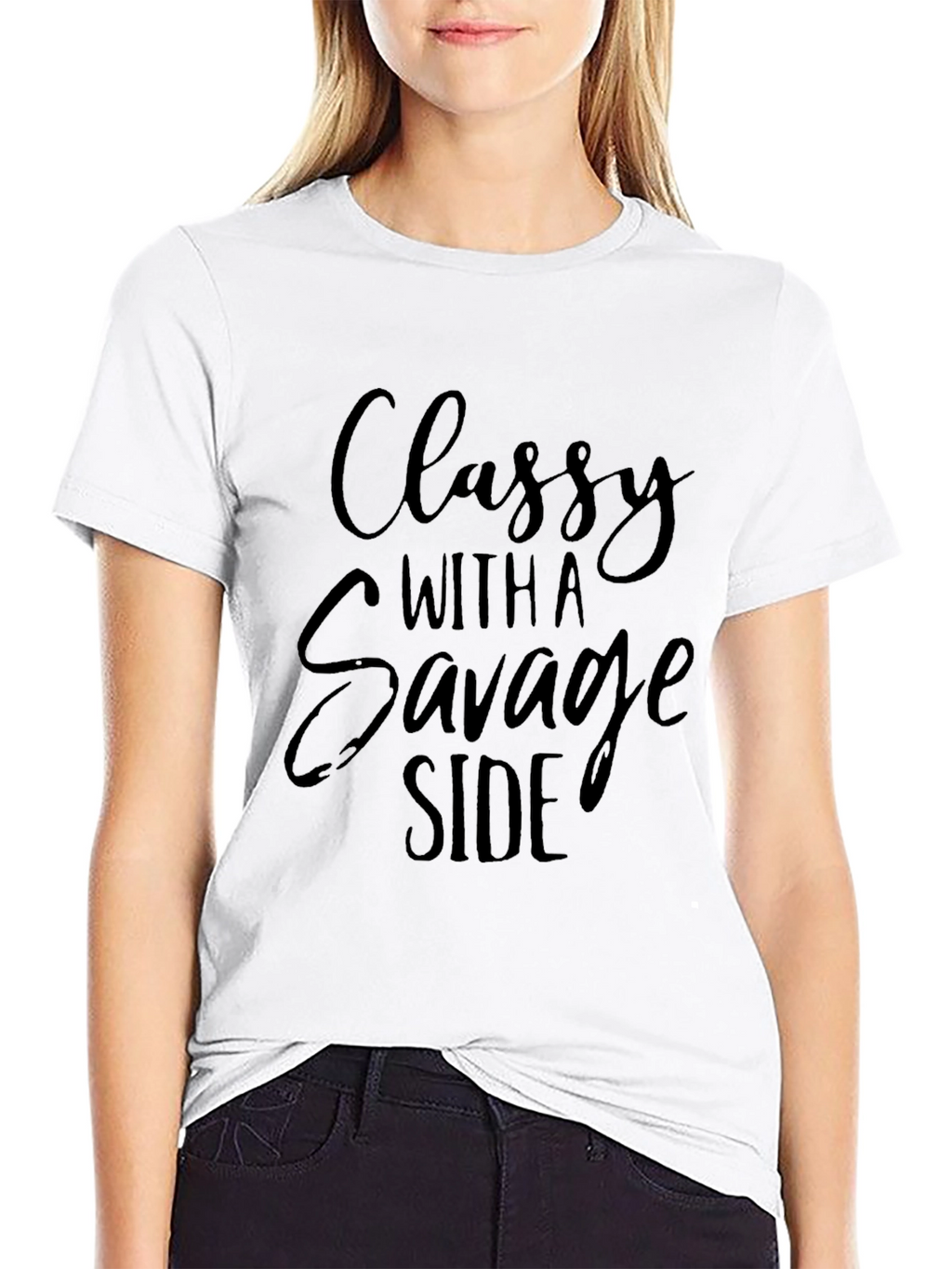 Classy With A Savage Side Black T-Shirt