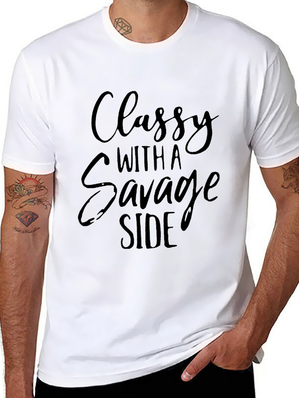 Classy With A Savage Side Black T-Shirt