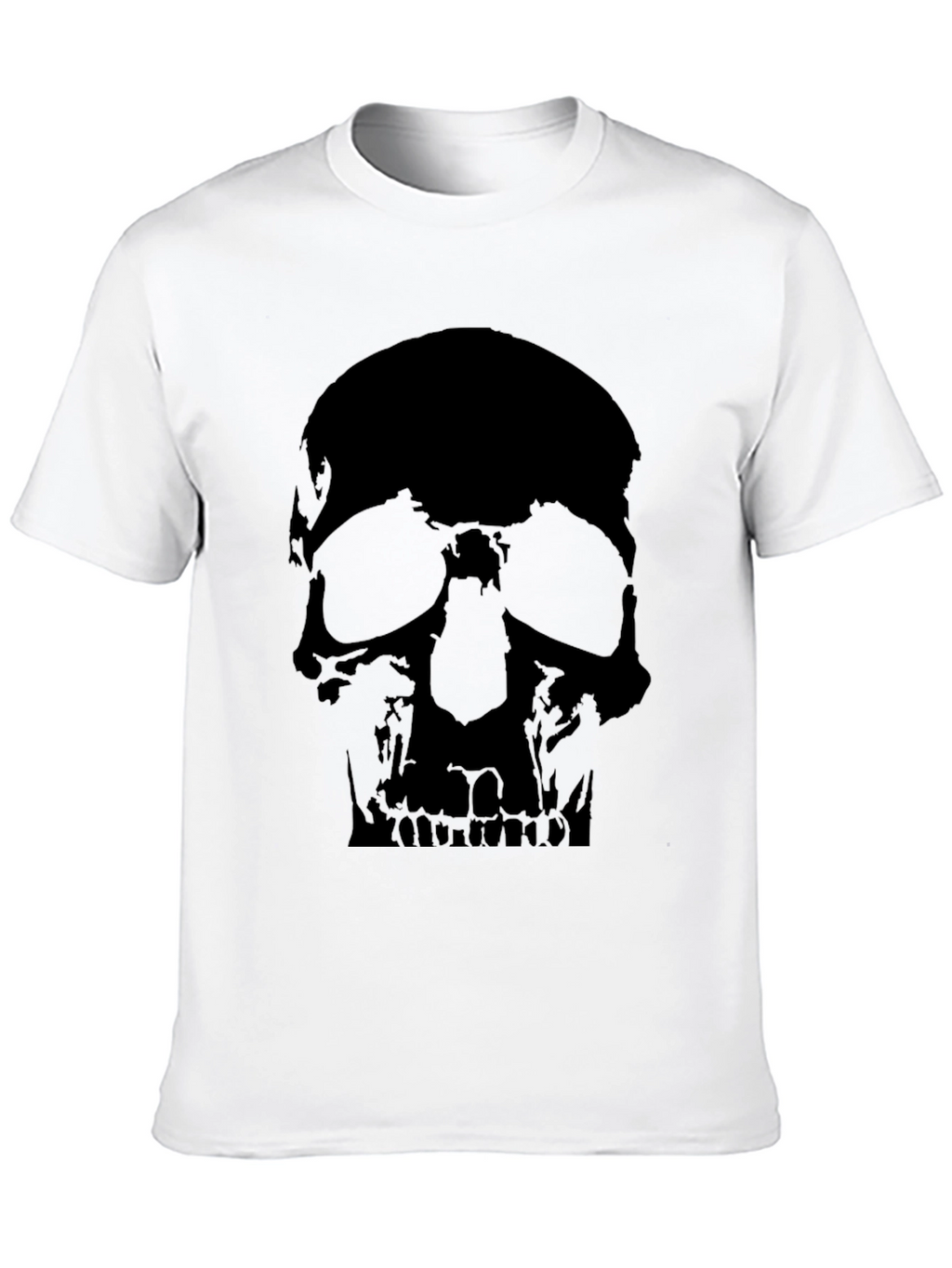 Skull Graphic Print Black T-Shirt